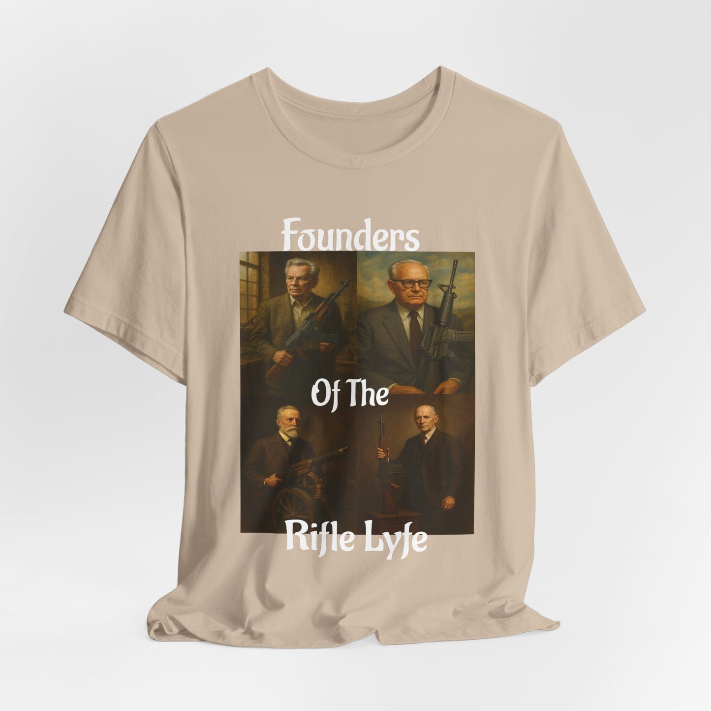 Founders of the Rifle Lyfe T-Shirt – Tactical Gun History Shirt for 2A Supporters, Military Gun Collectors & Patriotic Rifle Fans