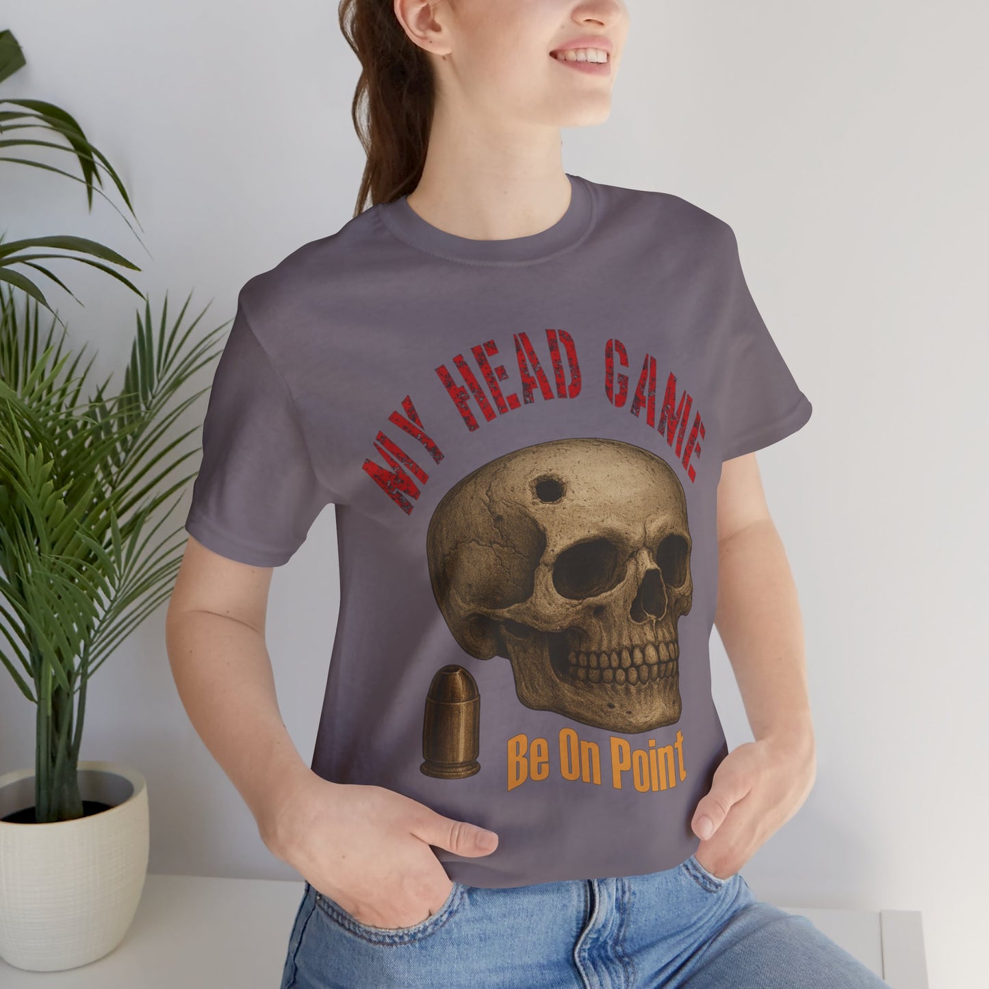 Head Game T-Shirt, Funny Skull Tee, Unisex Graphic Shirt, Unique Gift for Halloween, Quirky Statement Apparel