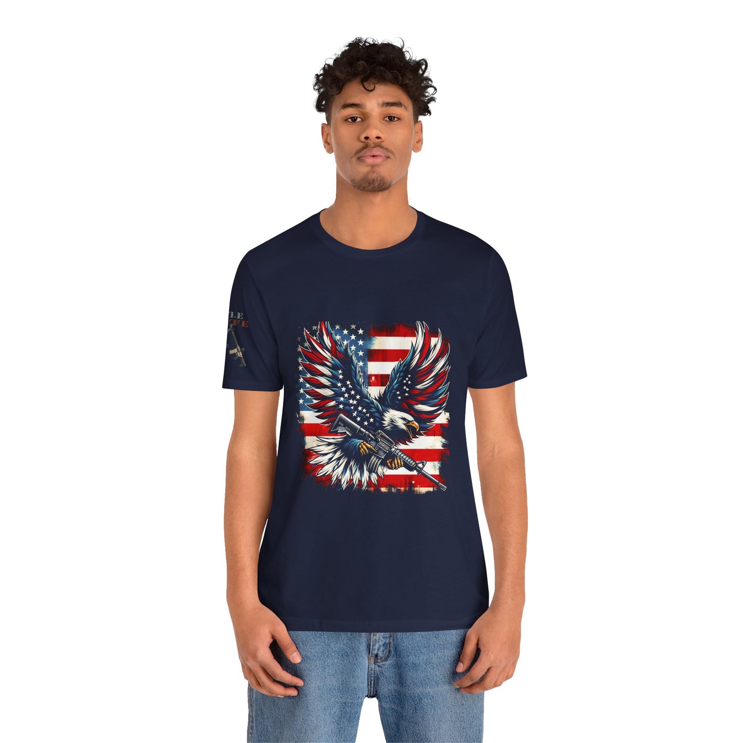 American Flag Eagle T-Shirt — Patriotic Bald Eagle Tee for 4th of July