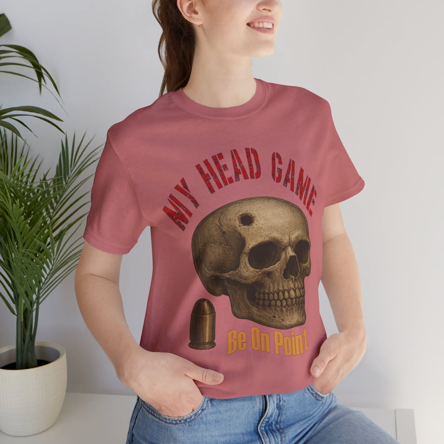 Head Game T-Shirt, Funny Skull Tee, Unisex Graphic Shirt, Unique Gift for Halloween, Quirky Statement Apparel