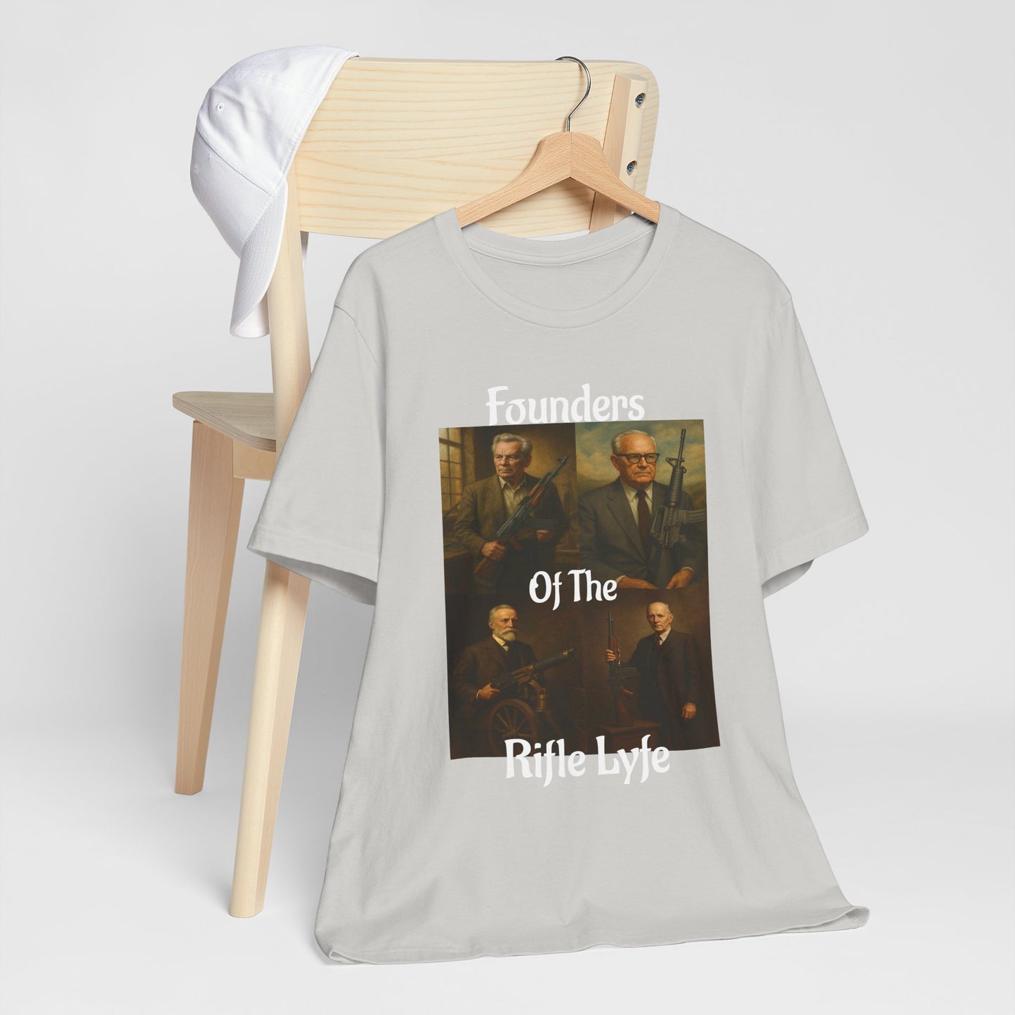 Founders of the Rifle Lyfe T-Shirt – Tactical Gun History Shirt for 2A Supporters, Military Gun Collectors & Patriotic Rifle Fans