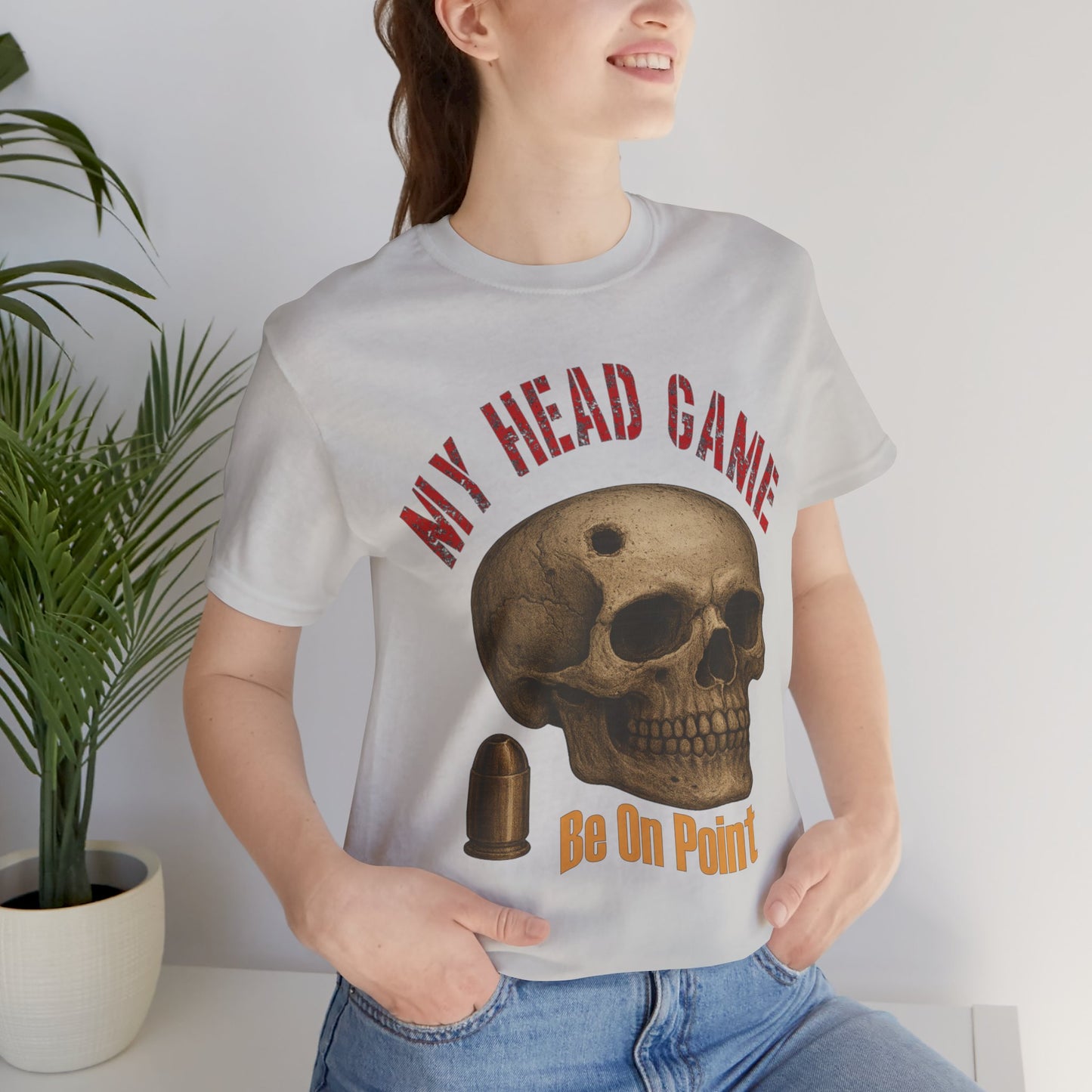 Head Game T-Shirt, Funny Skull Tee, Unisex Graphic Shirt, Unique Gift for Halloween, Quirky Statement Apparel