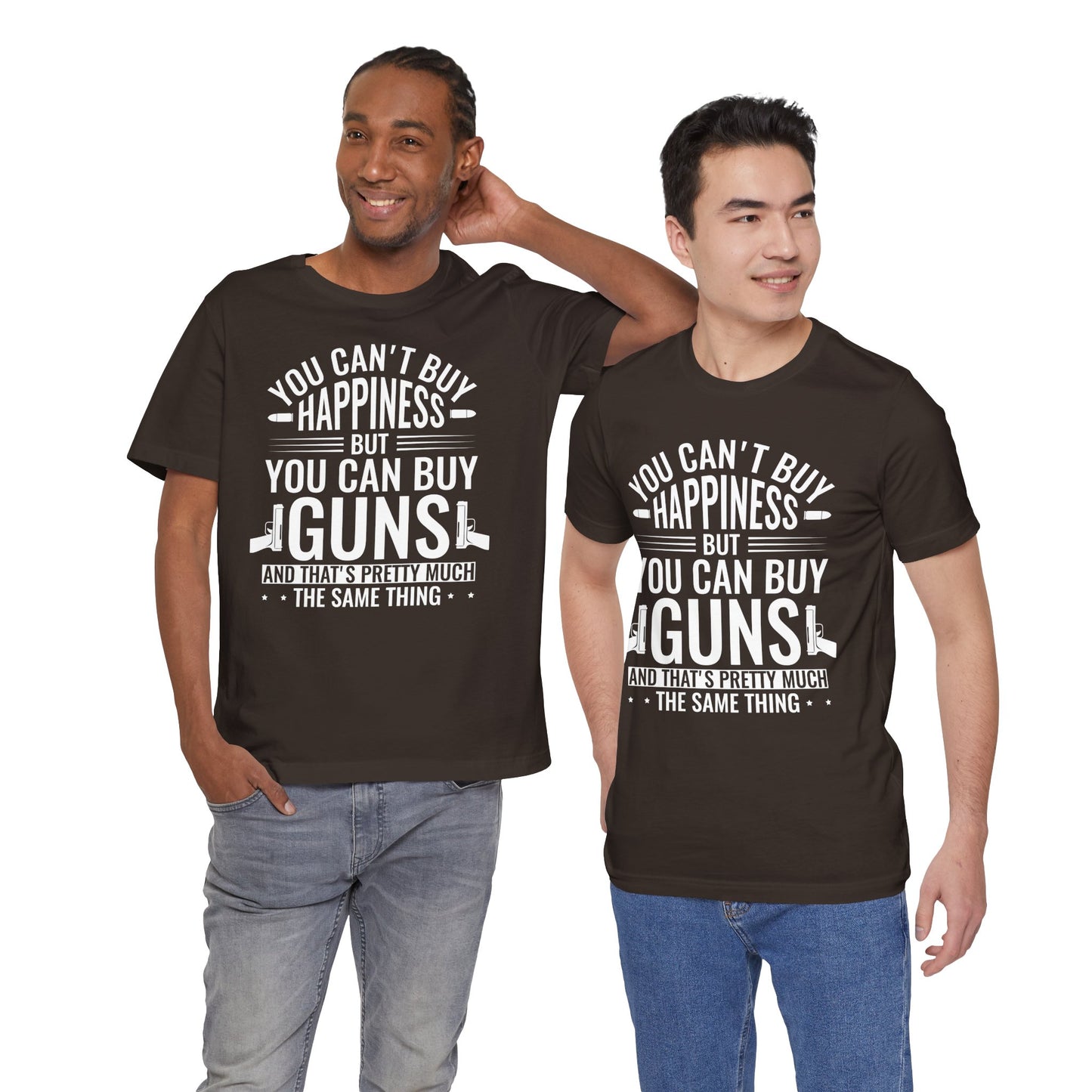 Gun Rights T-Shirt — "You Can't Buy Happiness But You Can Buy Guns" Graphic Tee