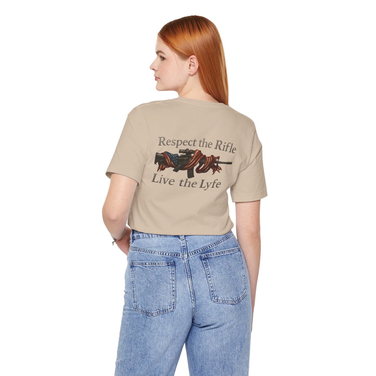 Rifle Lyfe Unisex Tee, Patriotic Flag Shirt, American Pride Clothing, 2nd Amendment Apparel, Gun Rights Merch.