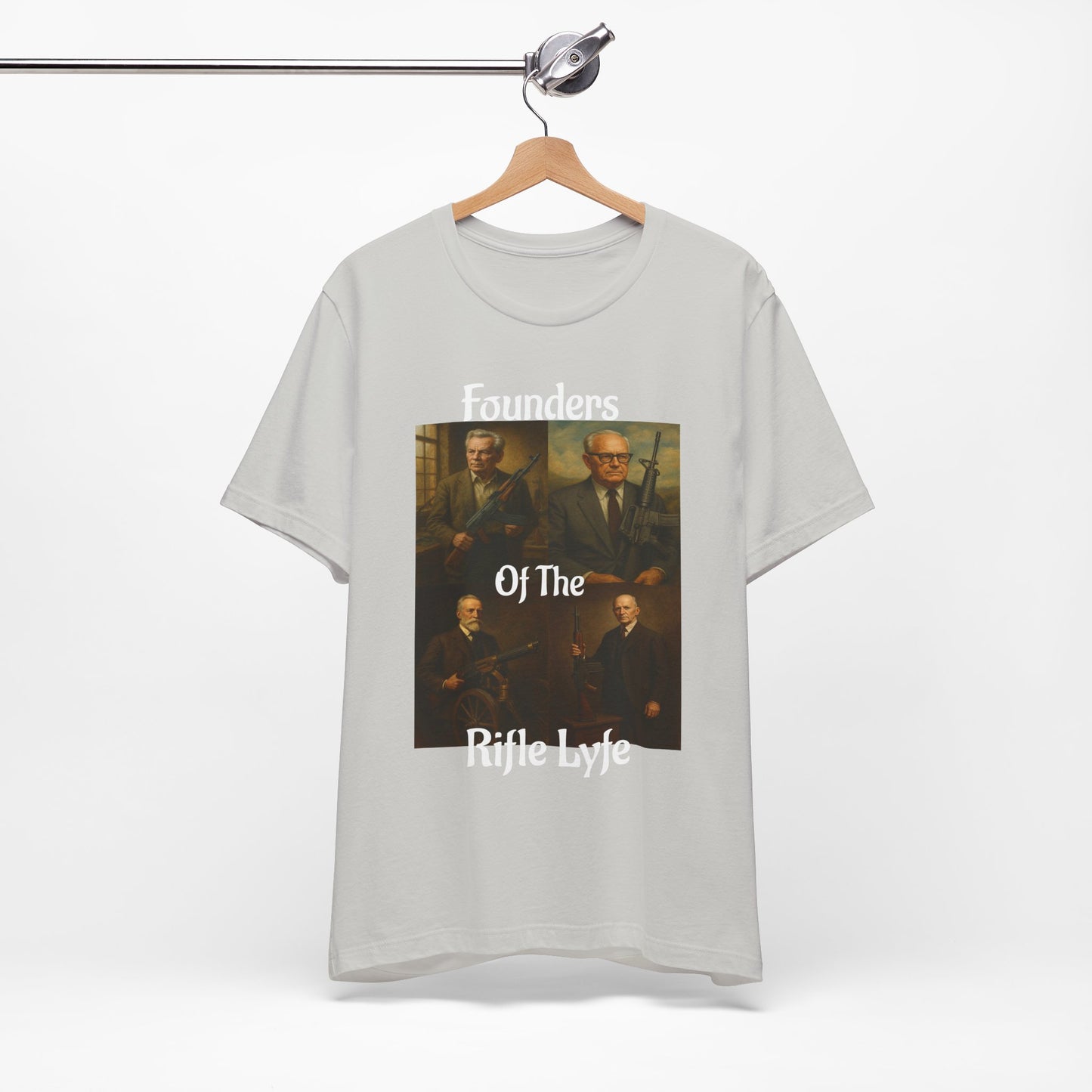 Founders of the Rifle Lyfe T-Shirt – Tactical Gun History Shirt for 2A Supporters, Military Gun Collectors & Patriotic Rifle Fans