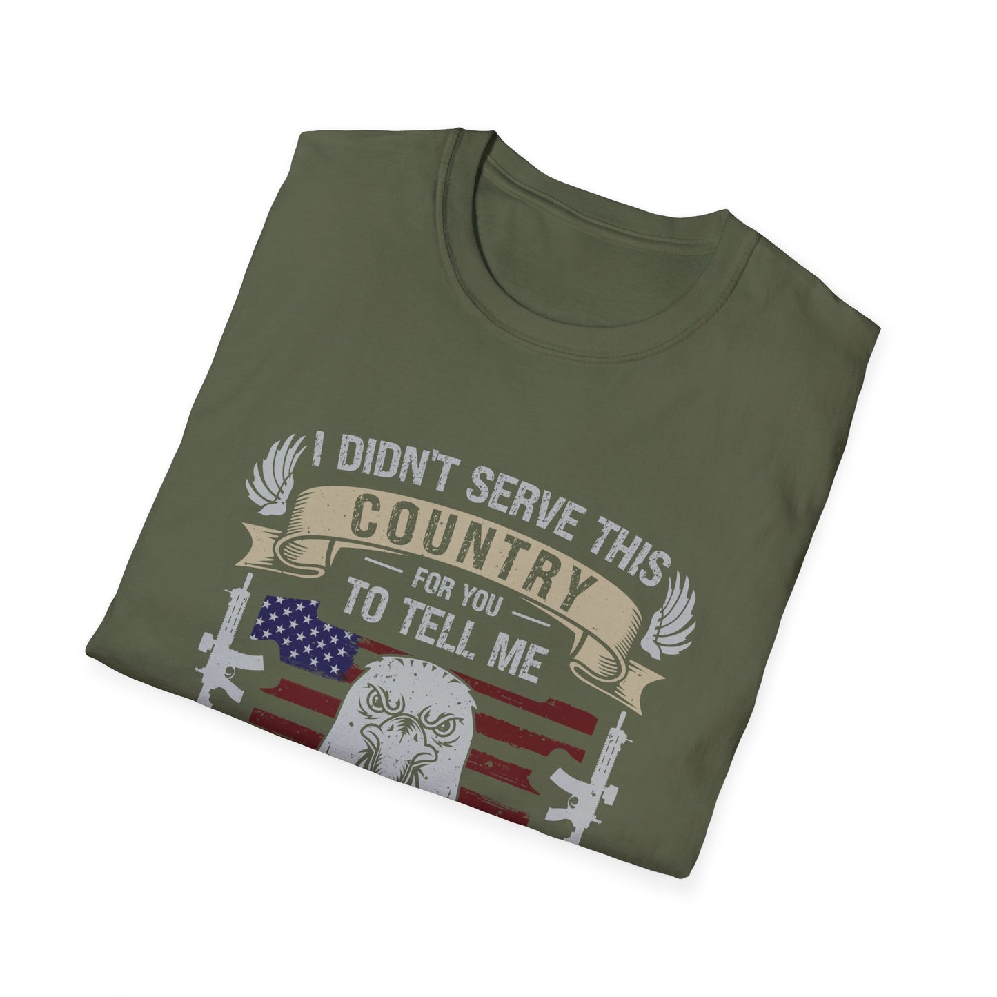 Patriotic Tee, Military shirt, American Flag and bald eagle.