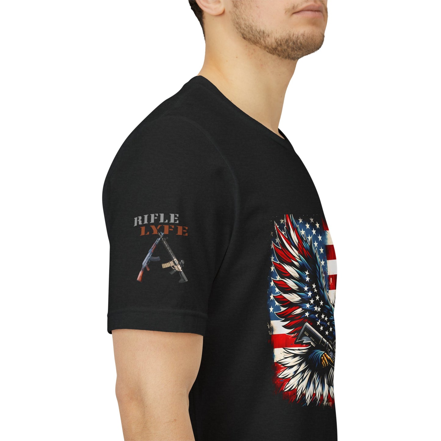 American Flag Eagle T-Shirt — Patriotic Bald Eagle Tee for 4th of July
