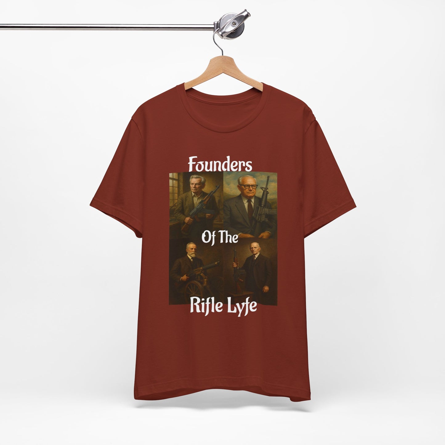 Founders of the Rifle Lyfe T-Shirt – Tactical Gun History Shirt for 2A Supporters, Military Gun Collectors & Patriotic Rifle Fans