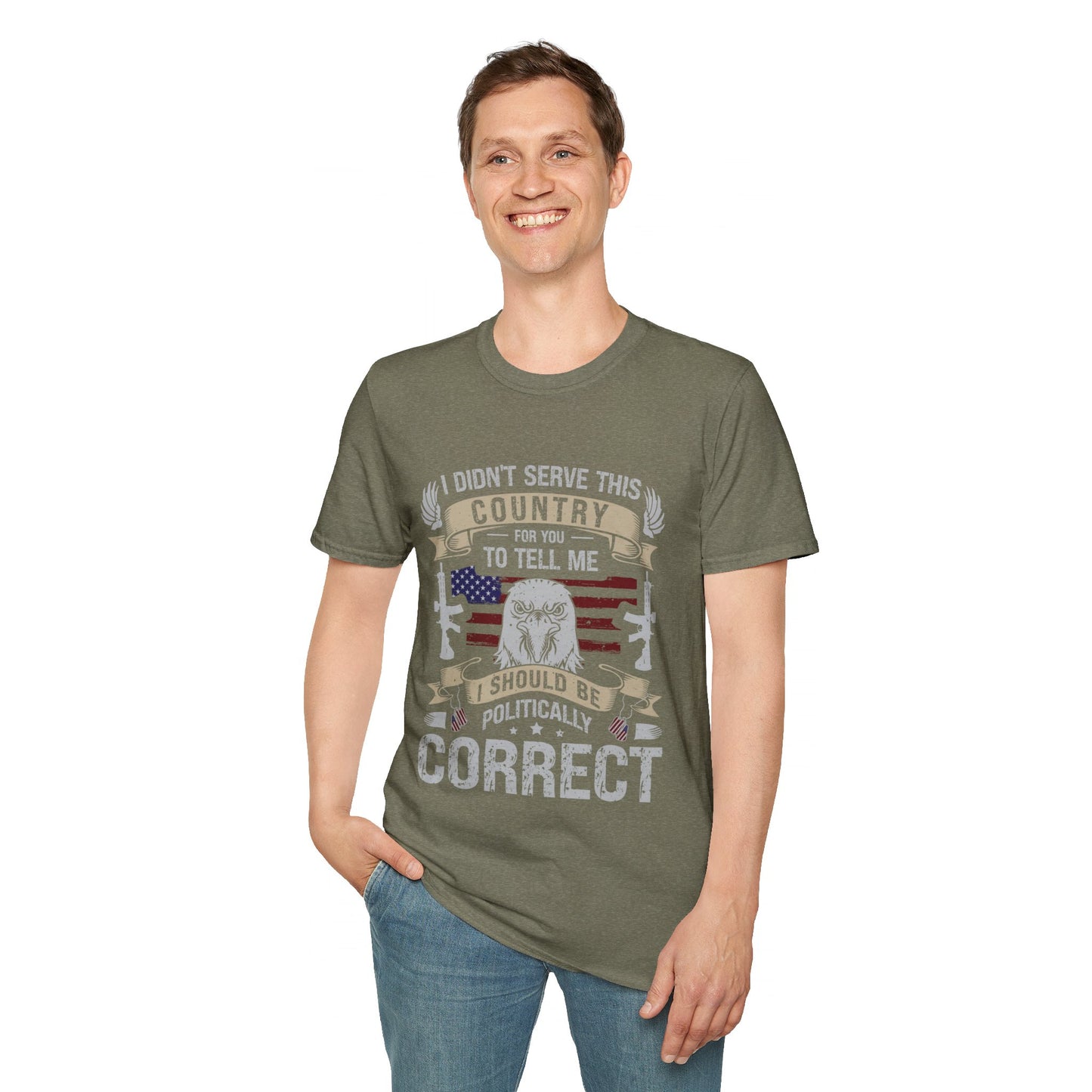 Patriotic Tee, Military shirt, American Flag and bald eagle.