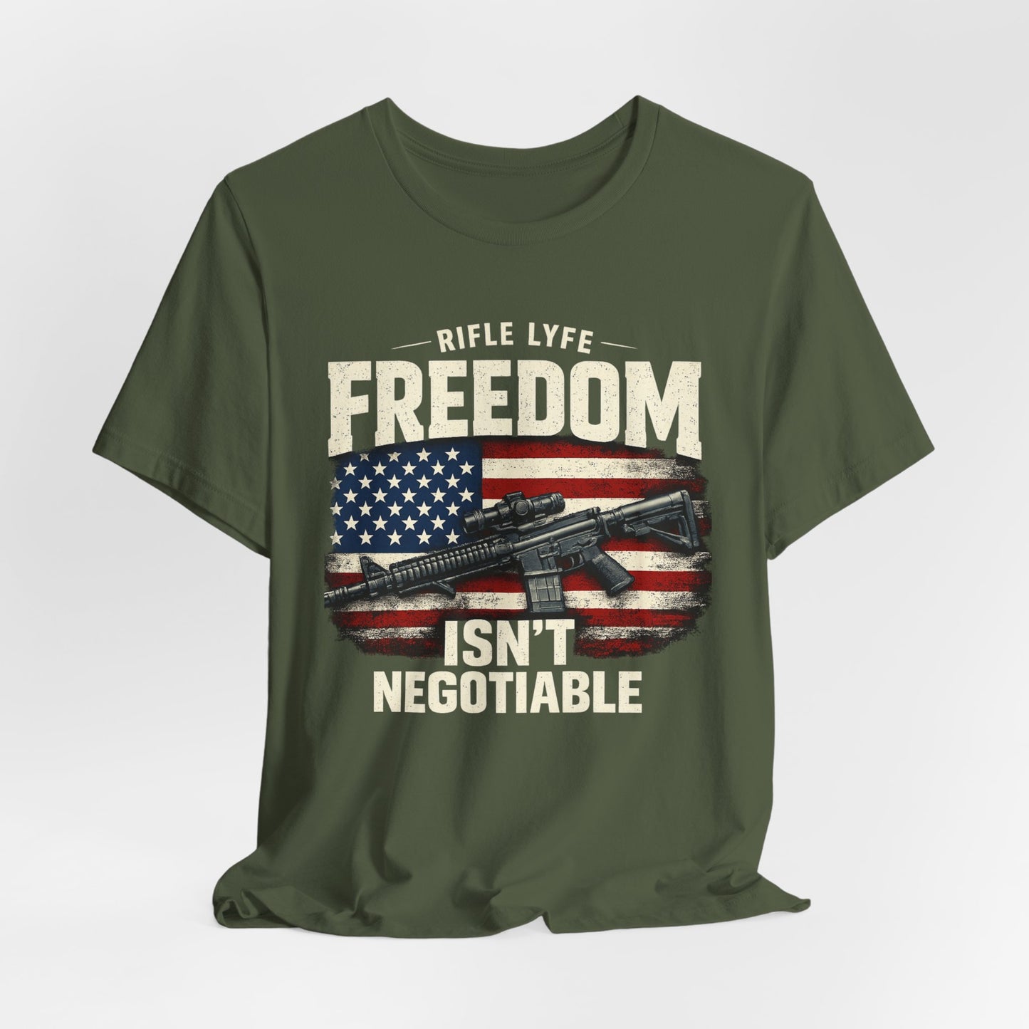 Freedom Is not Negotiable Shirt Patriotic Gun Shirt 2nd Amendment Shirt American Flag Shirt Tactical Shirt Pro Gun Tee Gift for Men