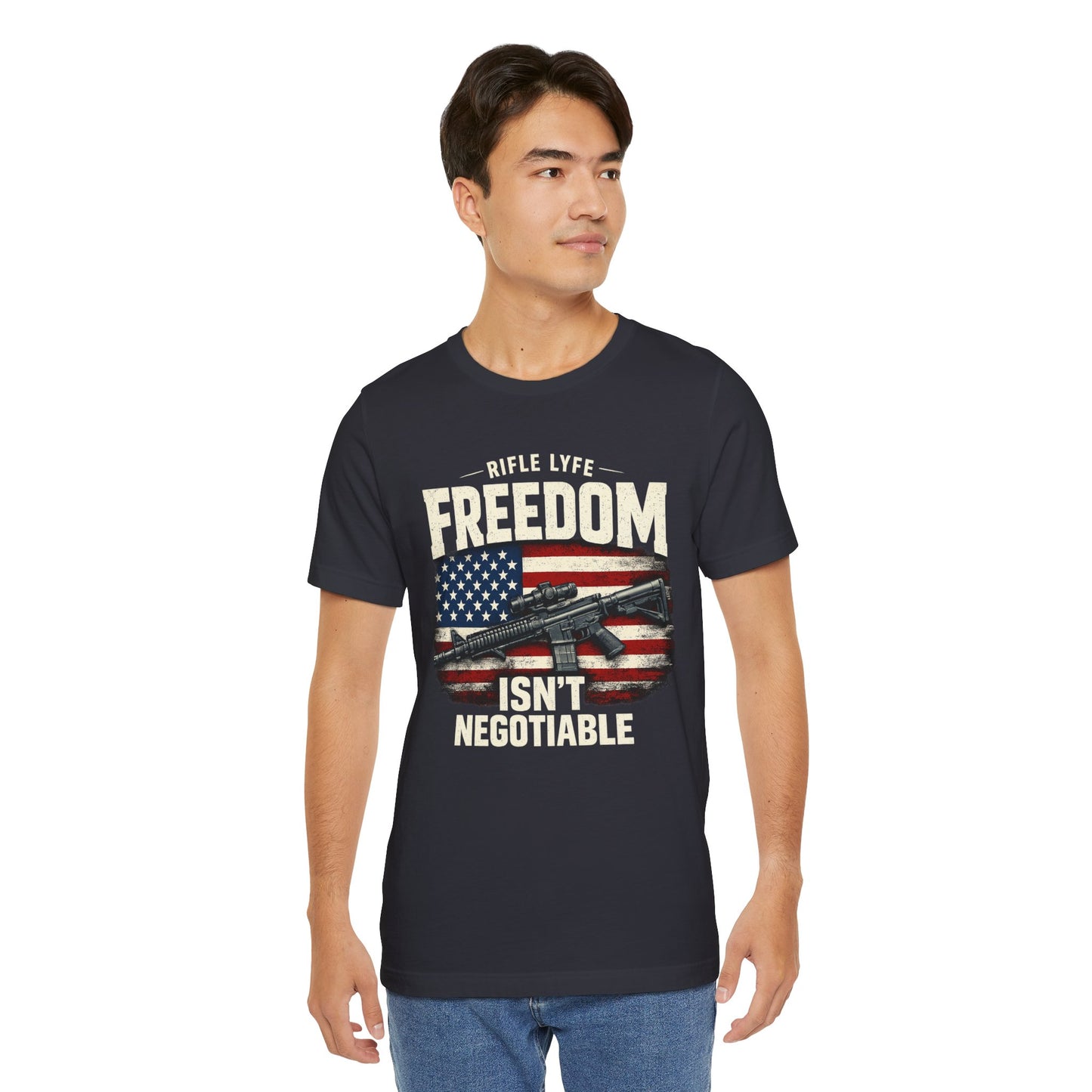 Freedom Is not Negotiable Shirt Patriotic Gun Shirt 2nd Amendment Shirt American Flag Shirt Tactical Shirt Pro Gun Tee Gift for Men