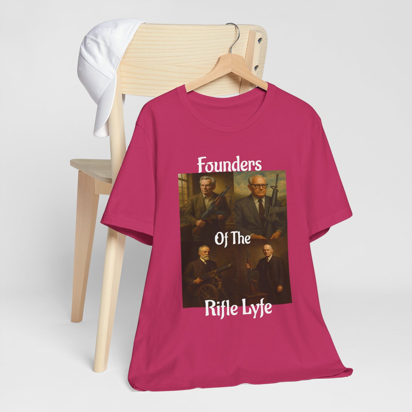 Founders of the Rifle Lyfe T-Shirt – Tactical Gun History Shirt for 2A Supporters, Military Gun Collectors & Patriotic Rifle Fans