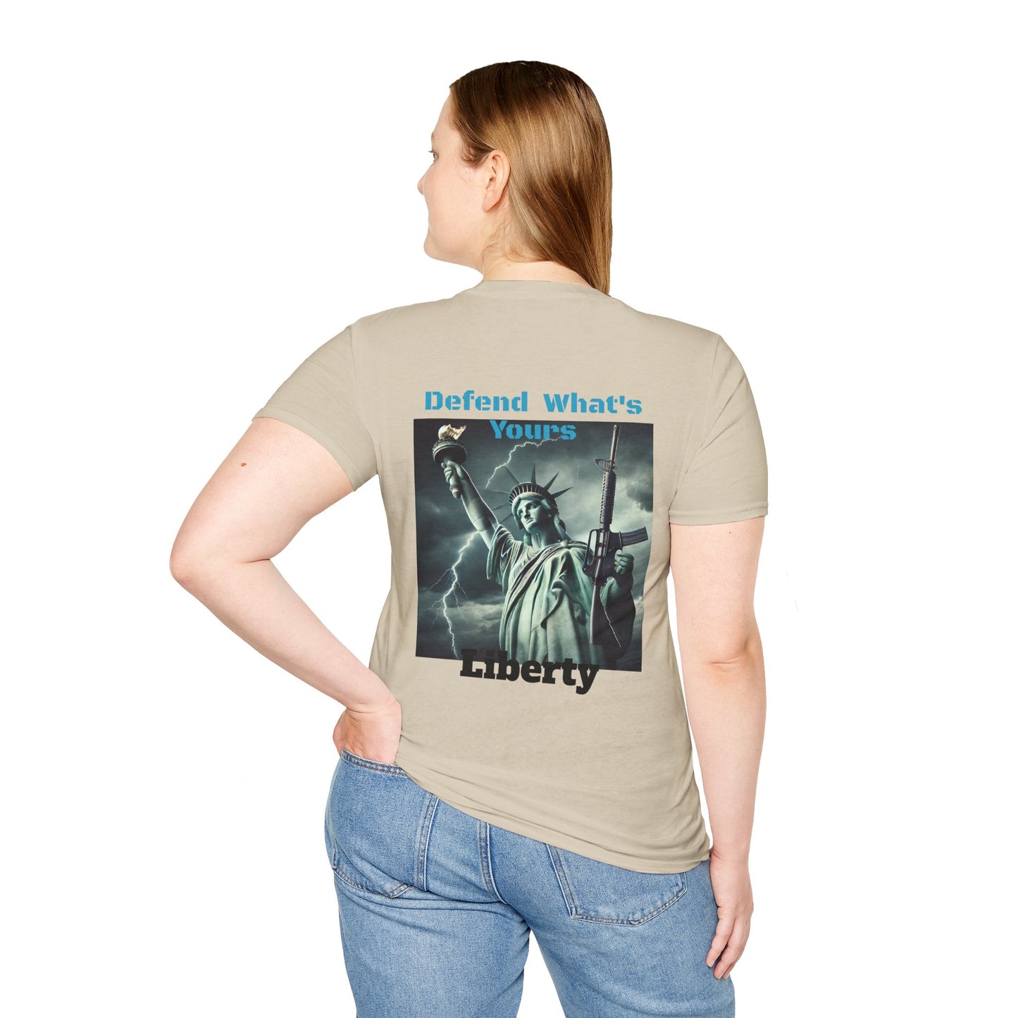 Patriotic Tee, Gun Rights Shirt, Liberty Rifle Top, Independence Day Apparel, American Pride Tshirt