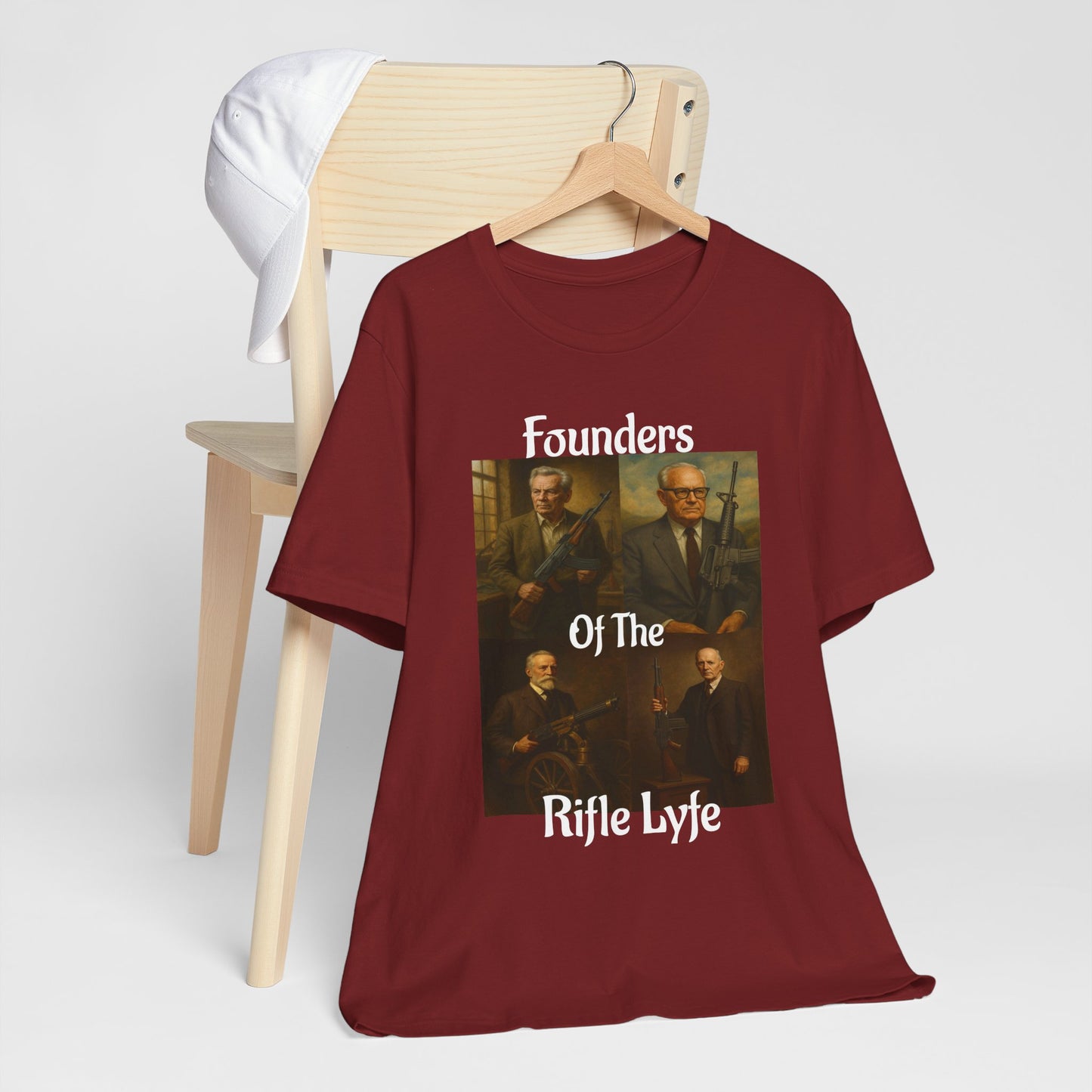 Founders of the Rifle Lyfe T-Shirt – Tactical Gun History Shirt for 2A Supporters, Military Gun Collectors & Patriotic Rifle Fans