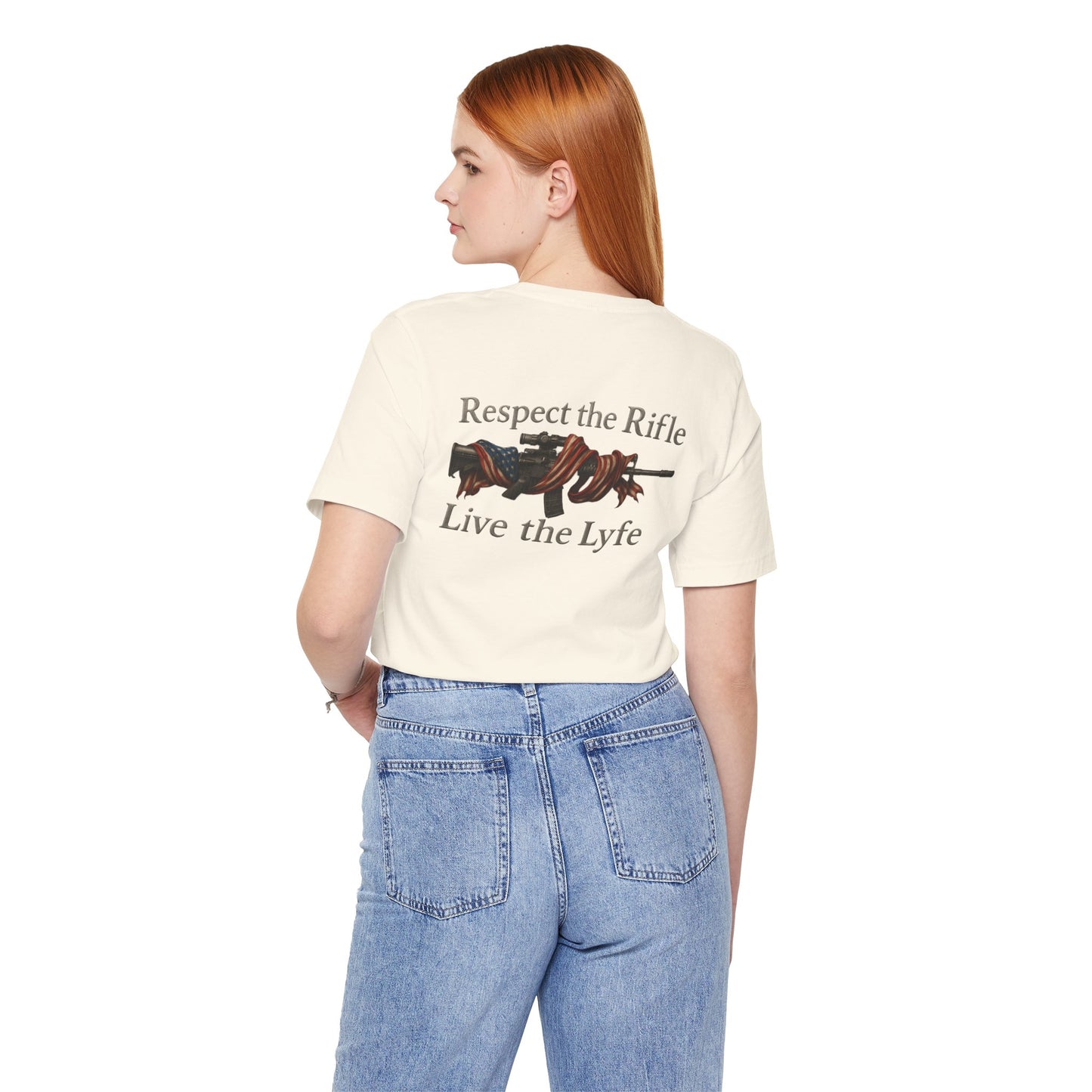 Rifle Lyfe Unisex Tee, Patriotic Flag Shirt, American Pride Clothing, 2nd Amendment Apparel, Gun Rights Merch.