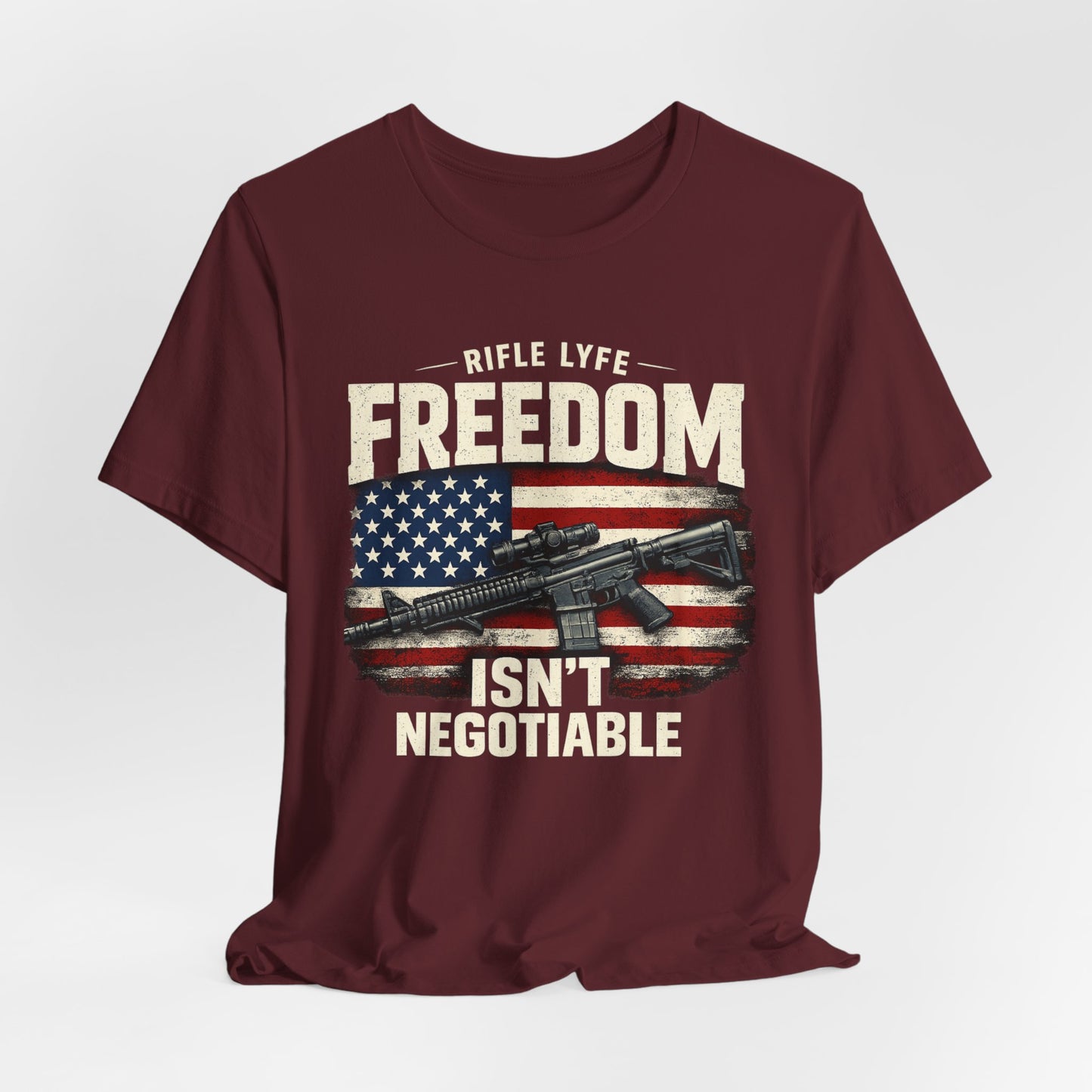 Freedom Is not Negotiable Shirt Patriotic Gun Shirt 2nd Amendment Shirt American Flag Shirt Tactical Shirt Pro Gun Tee Gift for Men