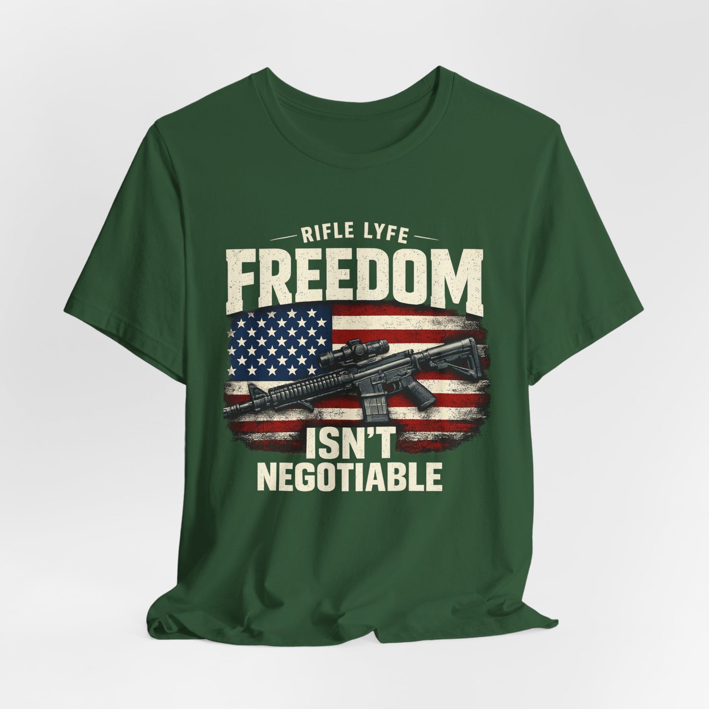 Freedom Is not Negotiable Shirt Patriotic Gun Shirt 2nd Amendment Shirt American Flag Shirt Tactical Shirt Pro Gun Tee Gift for Men