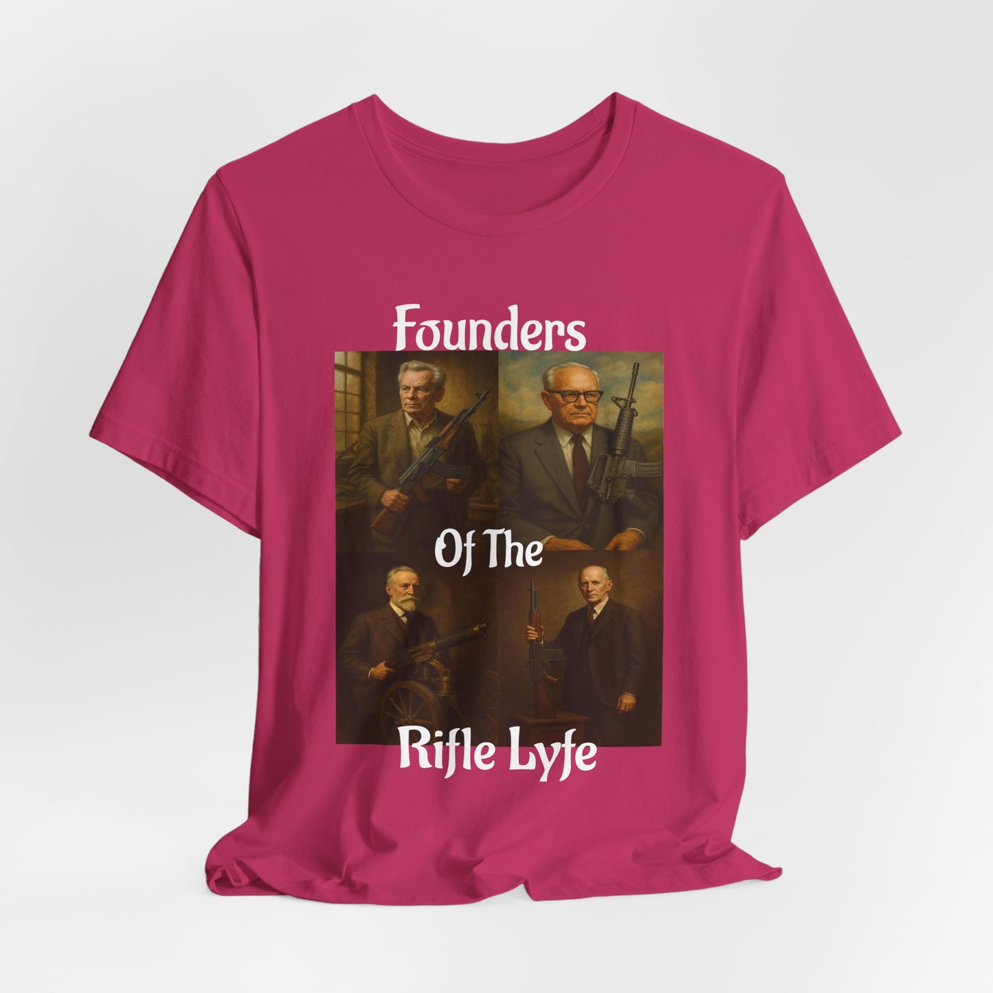 Founders of the Rifle Lyfe T-Shirt – Tactical Gun History Shirt for 2A Supporters, Military Gun Collectors & Patriotic Rifle Fans