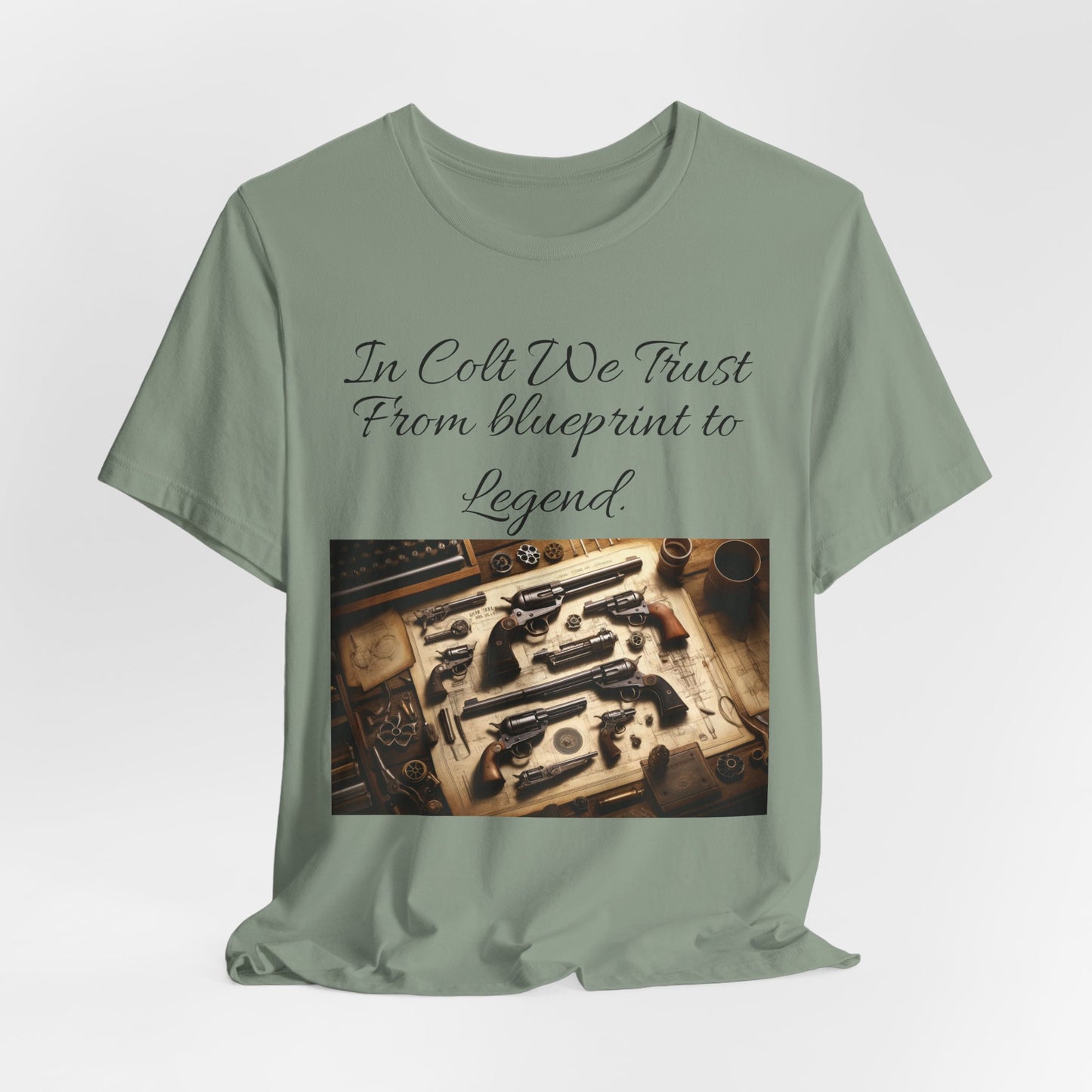 Gun Enthusiast Tee: In Colt We Trust, Firearm Lover Shirt, Shooting Sports Tee, Gift for Gun Owners, Vintage Firearms Apparel