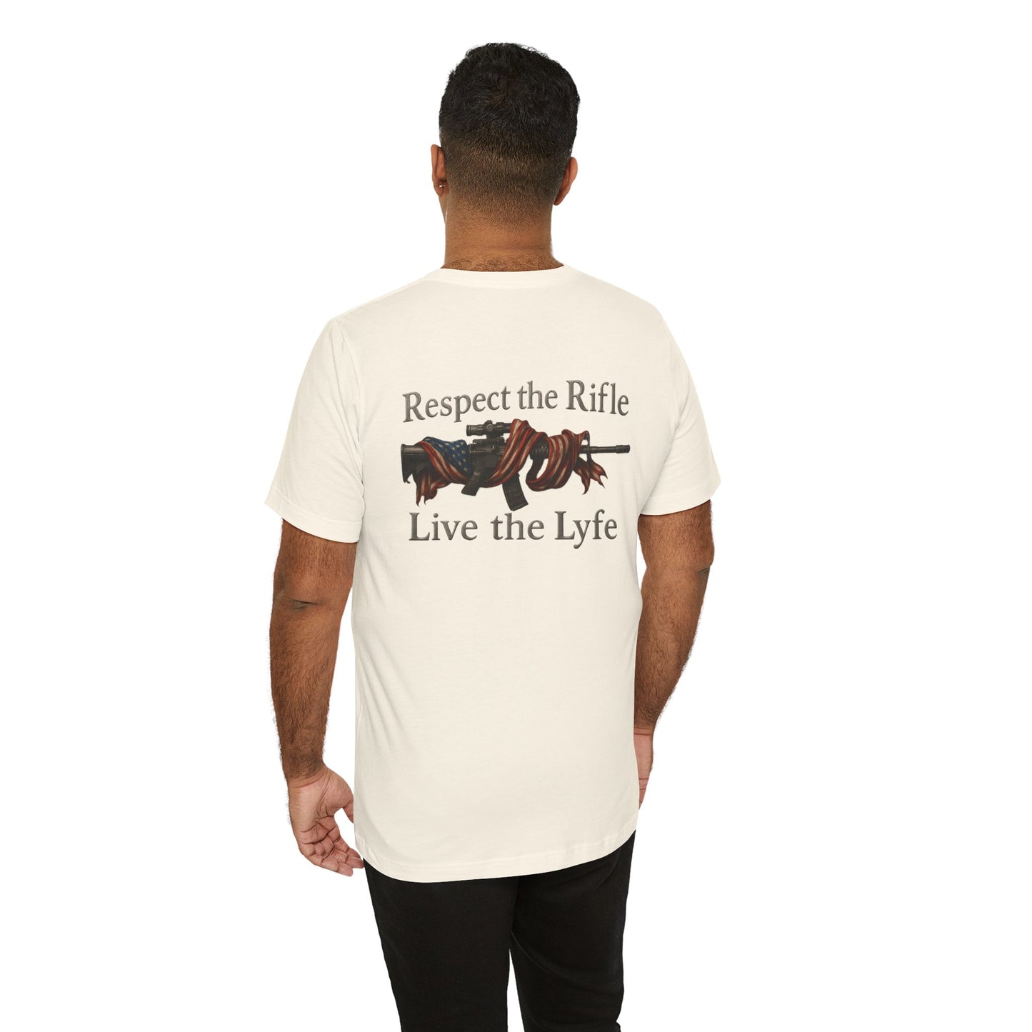 Rifle Lyfe Unisex Tee, Patriotic Flag Shirt, American Pride Clothing, 2nd Amendment Apparel, Gun Rights Merch.