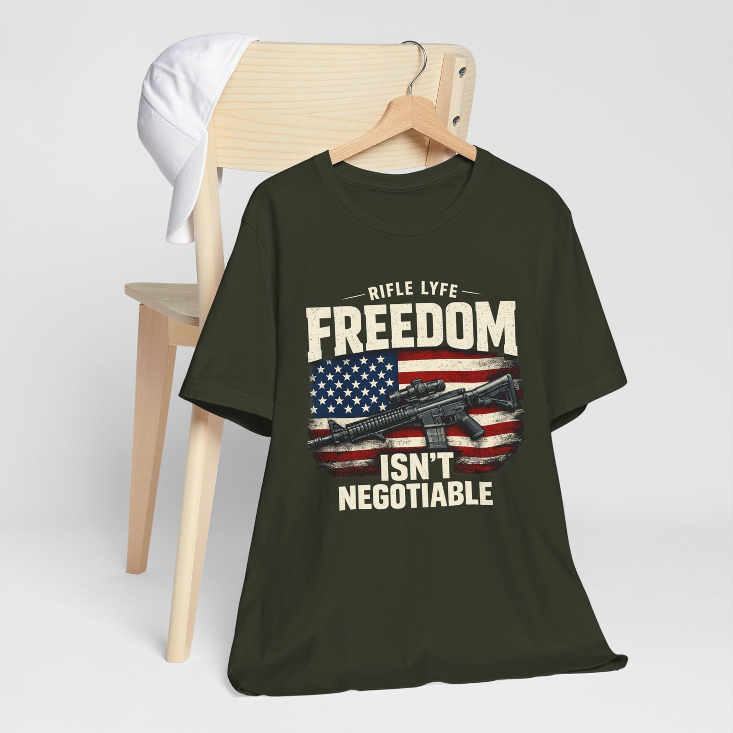 Freedom Is not Negotiable Shirt Patriotic Gun Shirt 2nd Amendment Shirt American Flag Shirt Tactical Shirt Pro Gun Tee Gift for Men
