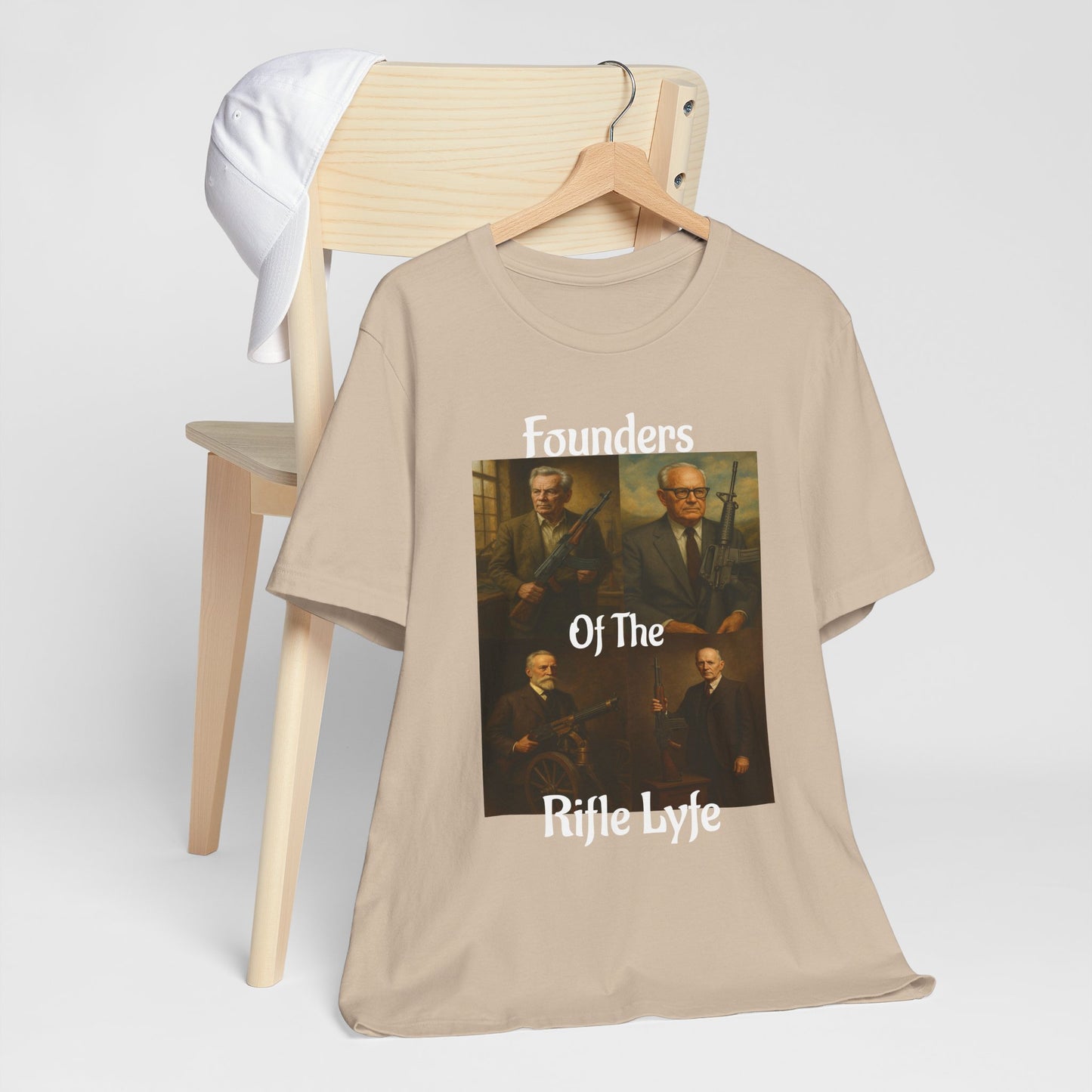 Founders of the Rifle Lyfe T-Shirt – Tactical Gun History Shirt for 2A Supporters, Military Gun Collectors & Patriotic Rifle Fans
