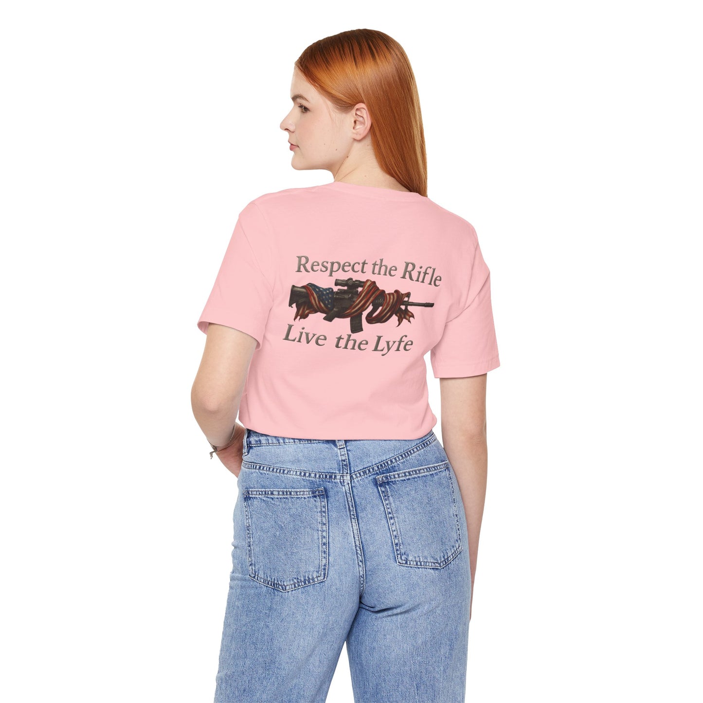 Rifle Lyfe Unisex Tee, Patriotic Flag Shirt, American Pride Clothing, 2nd Amendment Apparel, Gun Rights Merch.