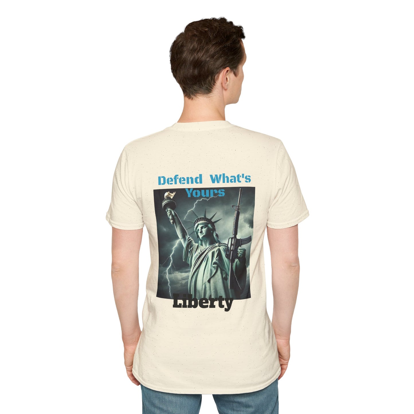 Patriotic Tee, Gun Rights Shirt, Liberty Rifle Top, Independence Day Apparel, American Pride Tshirt