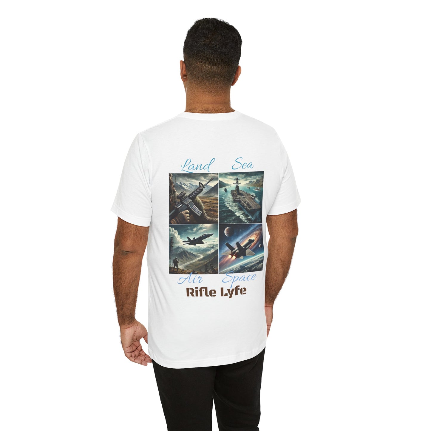 Land Sea Air Space Tee  Military Tribute Shirt | Rifle Lyfe