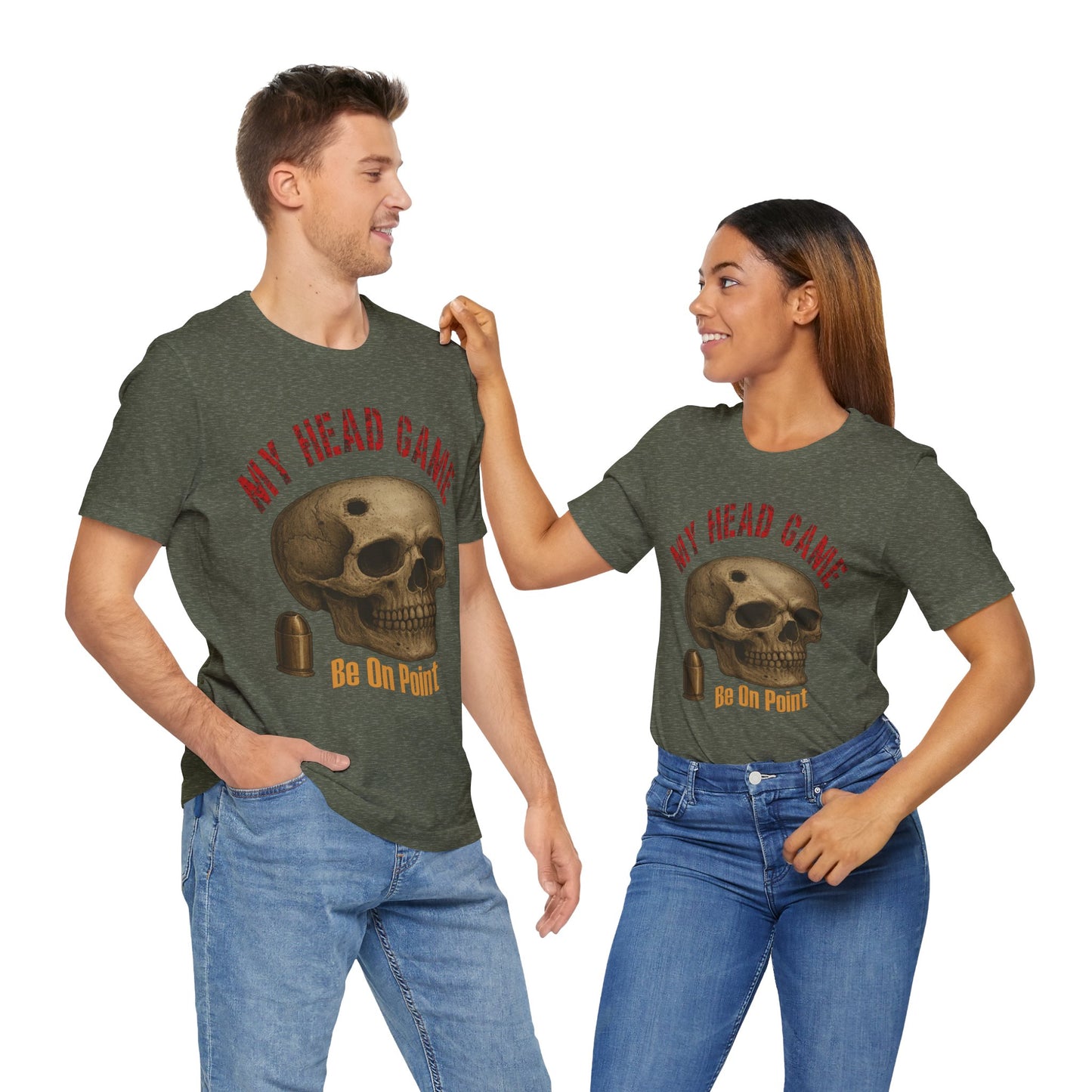 Head Game T-Shirt, Funny Skull Tee, Unisex Graphic Shirt, Unique Gift for Halloween, Quirky Statement Apparel