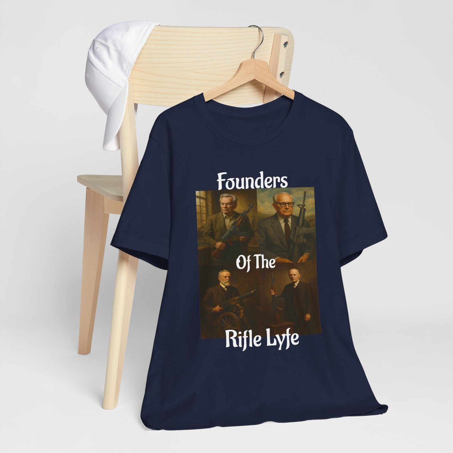 Founders of the Rifle Lyfe T-Shirt – Tactical Gun History Shirt for 2A Supporters, Military Gun Collectors & Patriotic Rifle Fans
