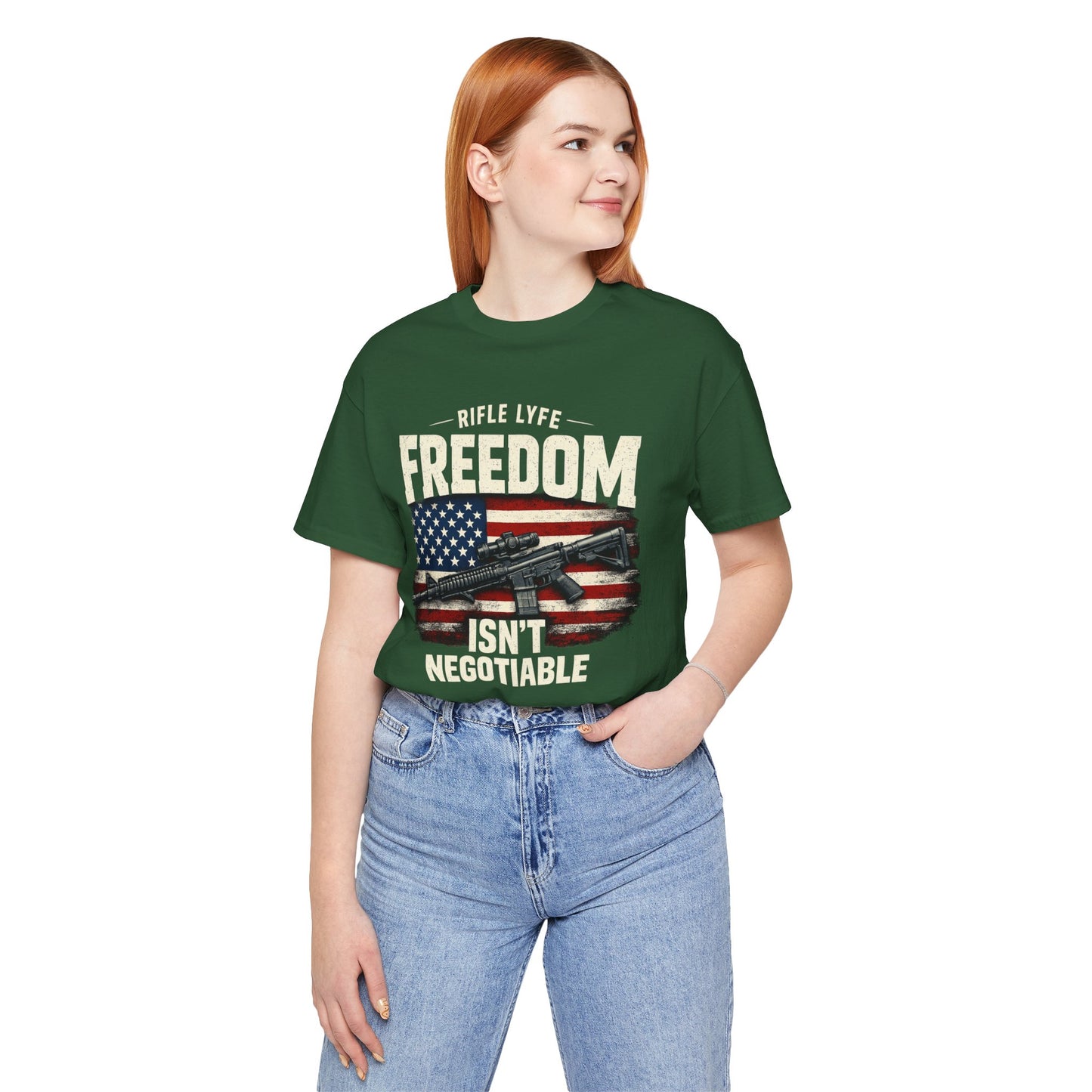 Freedom Is not Negotiable Shirt Patriotic Gun Shirt 2nd Amendment Shirt American Flag Shirt Tactical Shirt Pro Gun Tee Gift for Men