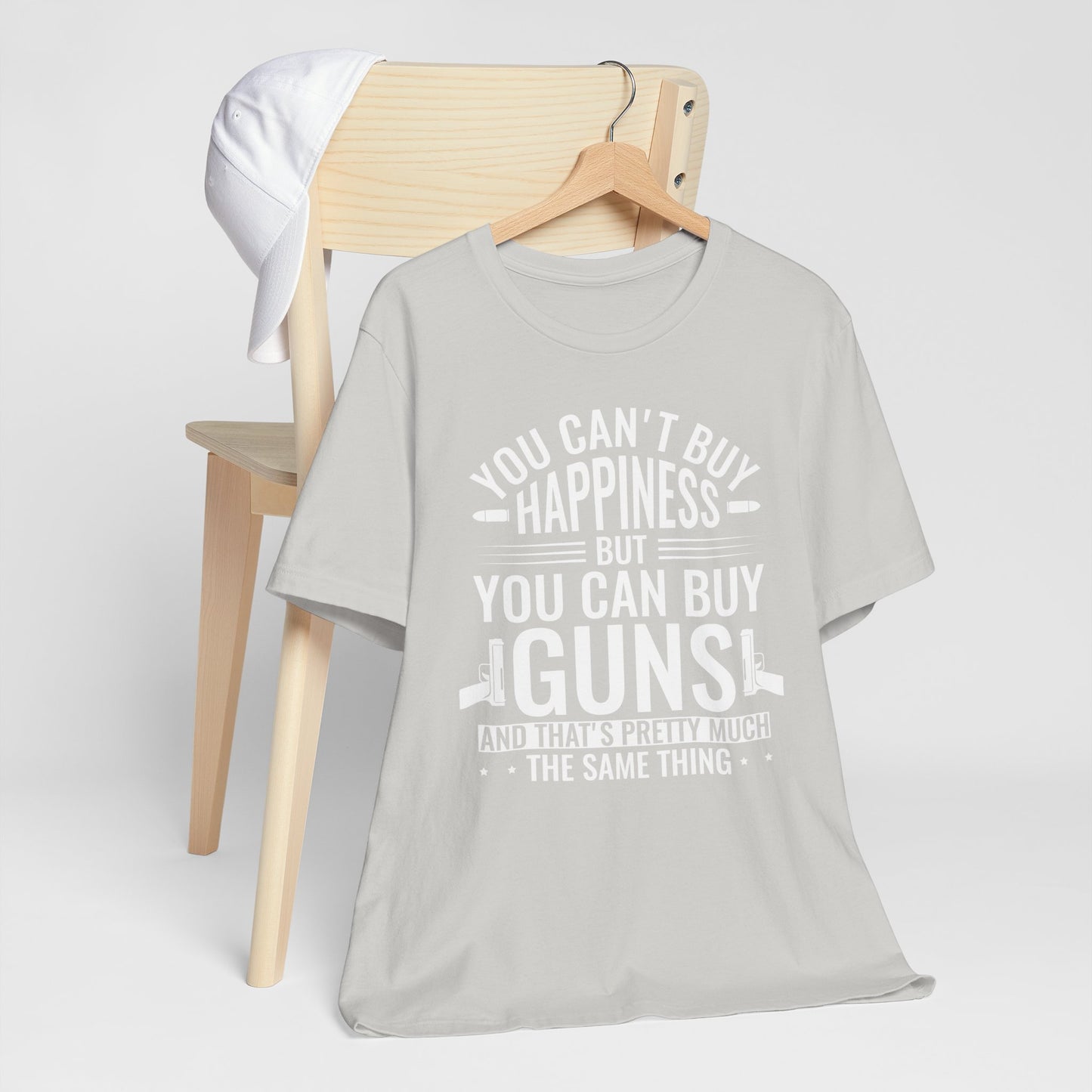 Gun Rights T-Shirt — "You Can't Buy Happiness But You Can Buy Guns" Graphic Tee