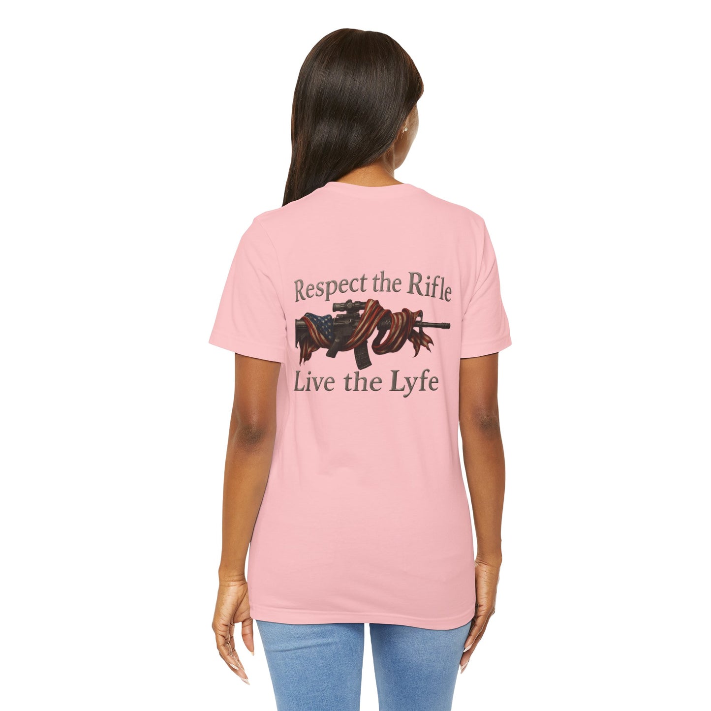 Rifle Lyfe Unisex Tee, Patriotic Flag Shirt, American Pride Clothing, 2nd Amendment Apparel, Gun Rights Merch.