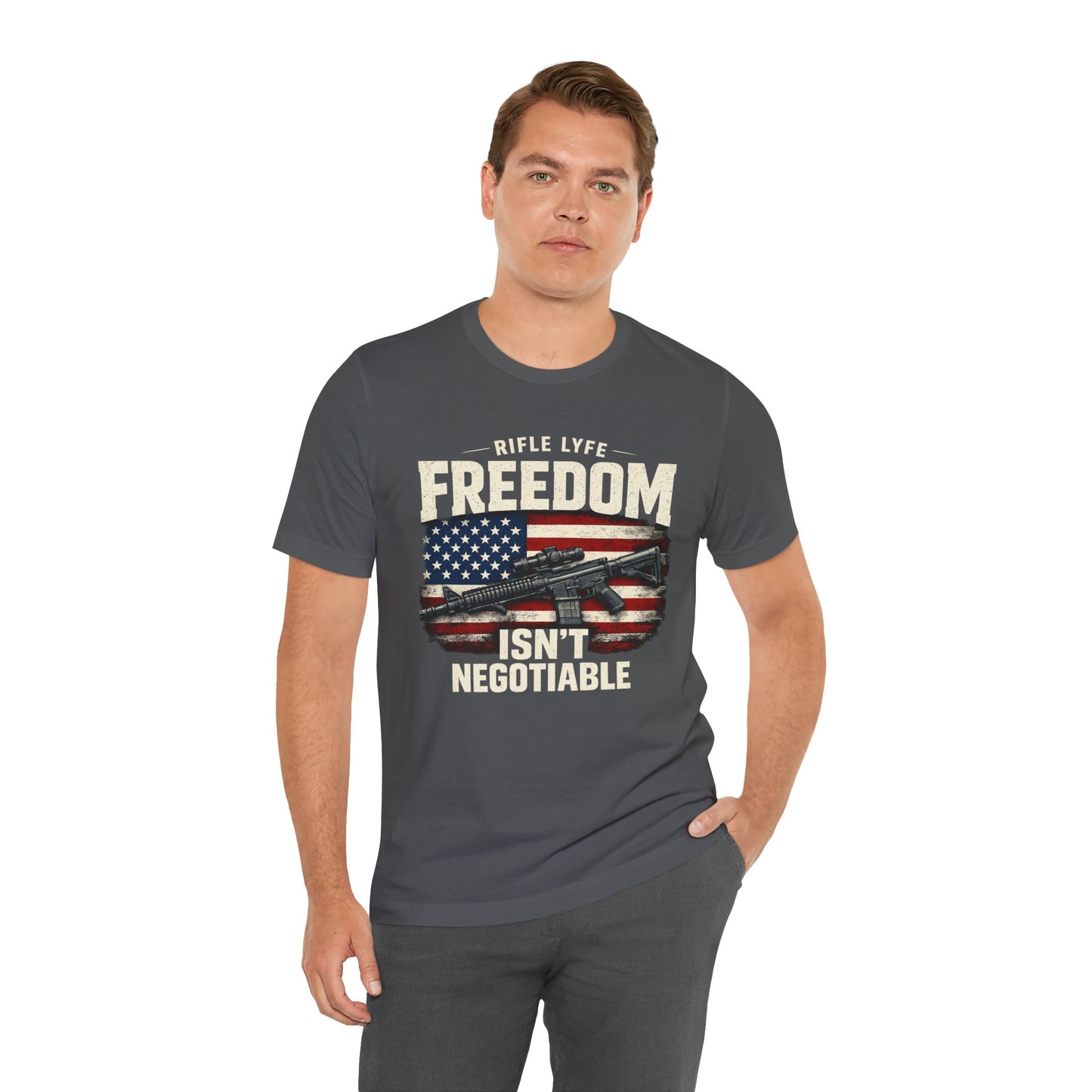 Freedom Is not Negotiable Shirt Patriotic Gun Shirt 2nd Amendment Shirt American Flag Shirt Tactical Shirt Pro Gun Tee Gift for Men