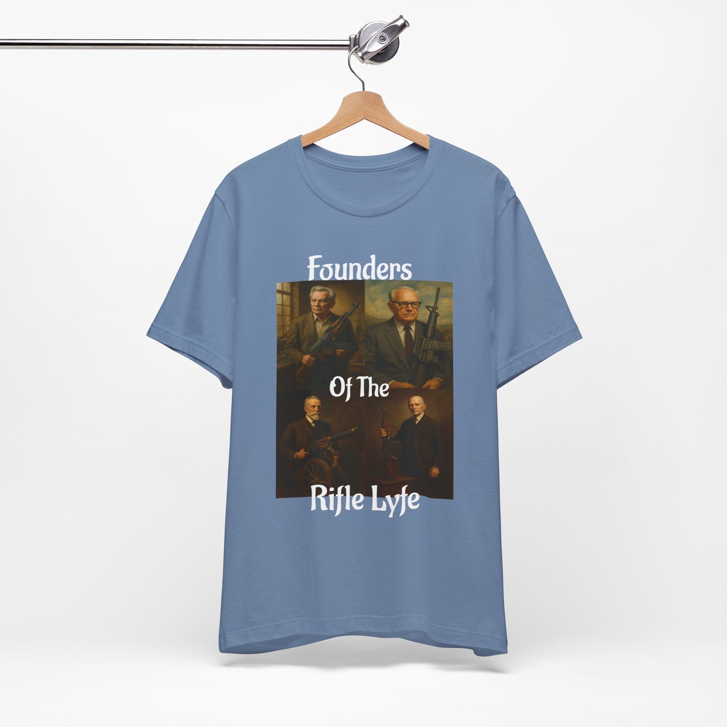 Founders of the Rifle Lyfe T-Shirt – Tactical Gun History Shirt for 2A Supporters, Military Gun Collectors & Patriotic Rifle Fans
