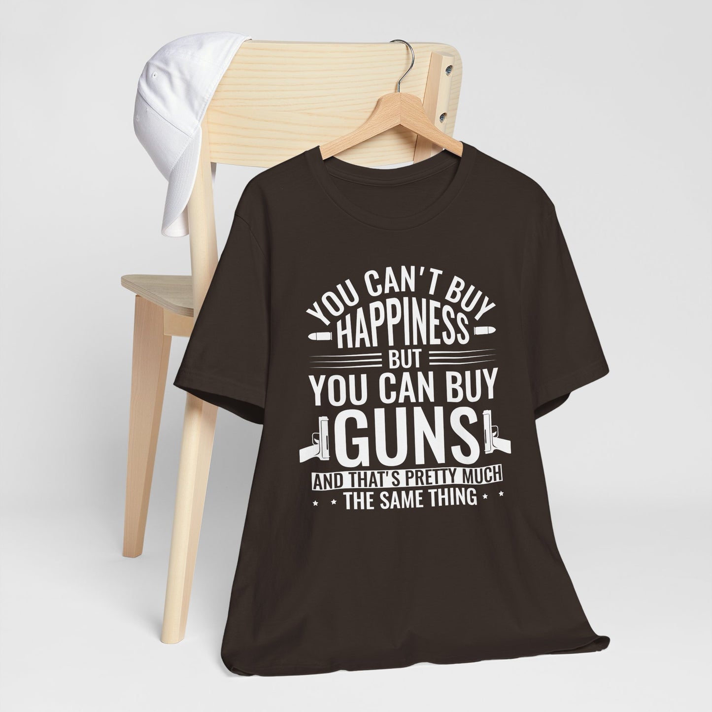 Gun Rights T-Shirt — "You Can't Buy Happiness But You Can Buy Guns" Graphic Tee