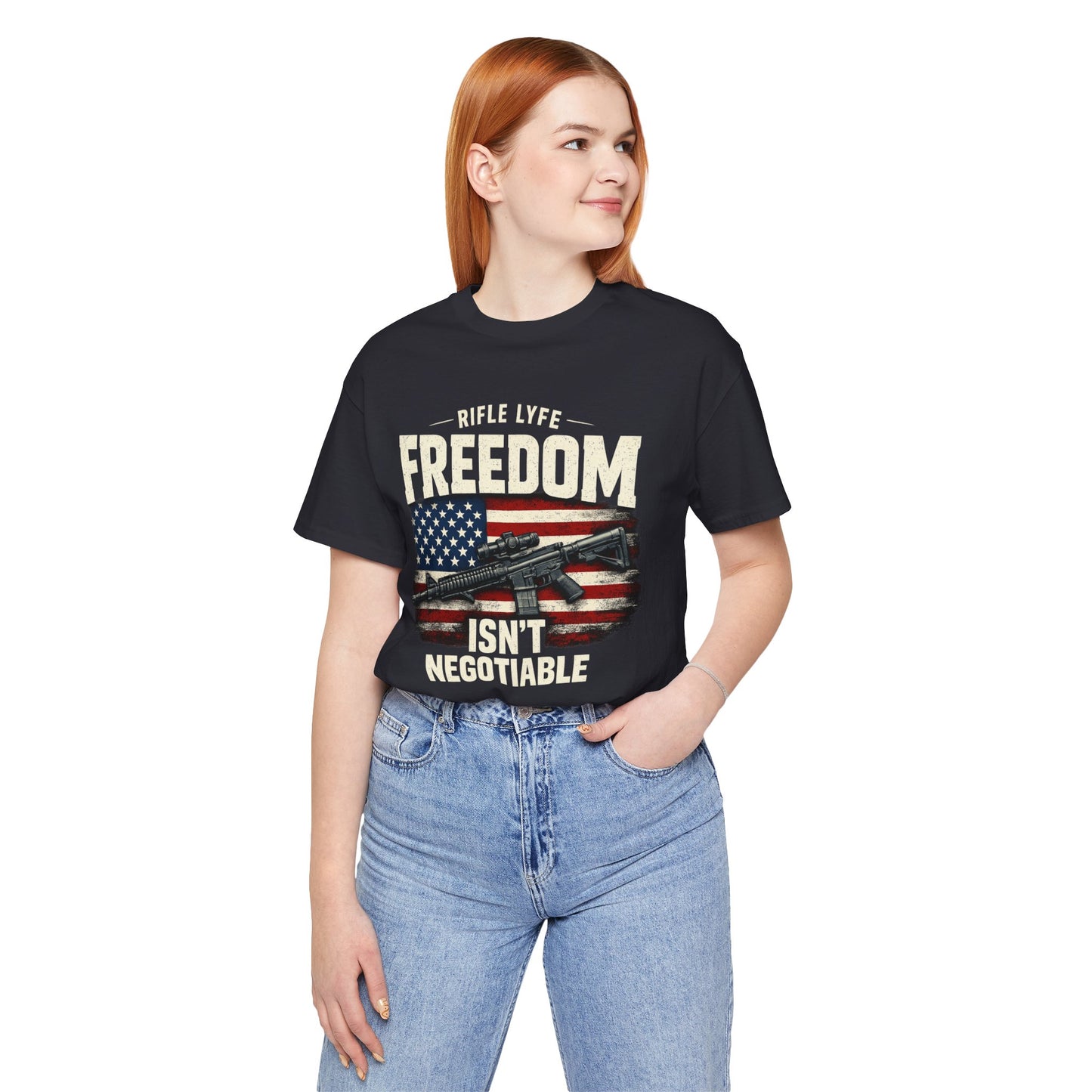 Freedom Is not Negotiable Shirt Patriotic Gun Shirt 2nd Amendment Shirt American Flag Shirt Tactical Shirt Pro Gun Tee Gift for Men