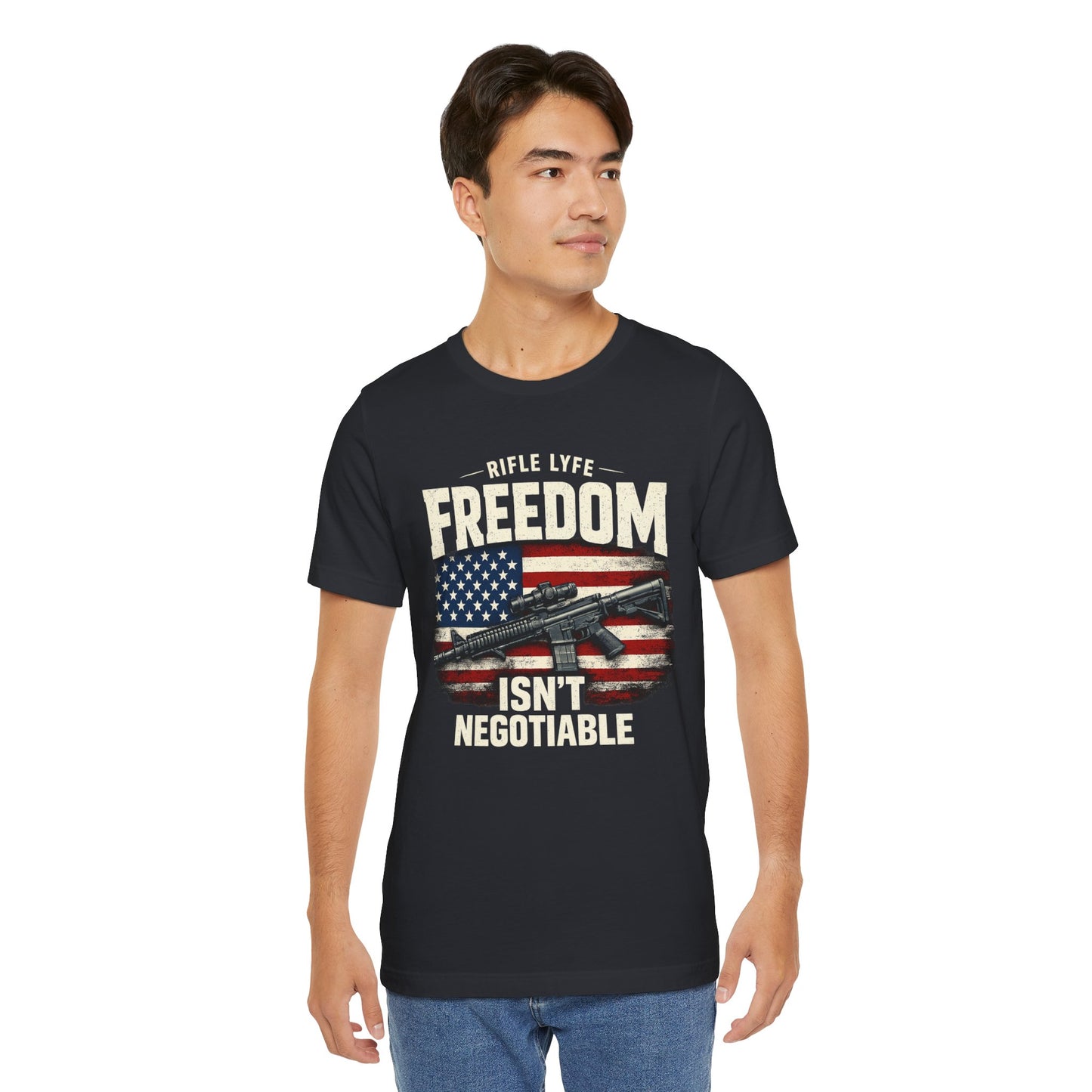 Freedom Is not Negotiable Shirt Patriotic Gun Shirt 2nd Amendment Shirt American Flag Shirt Tactical Shirt Pro Gun Tee Gift for Men