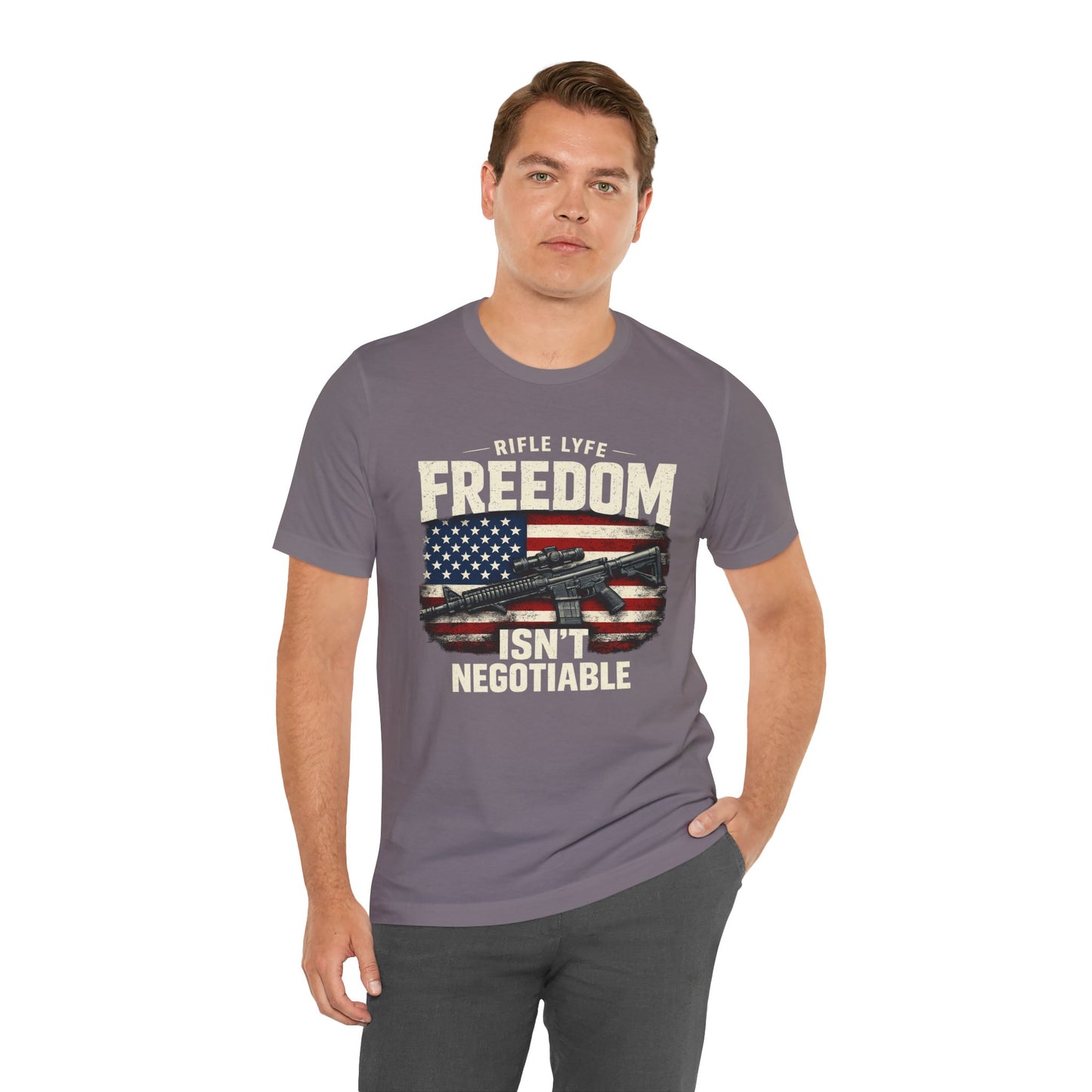 Freedom Is not Negotiable Shirt Patriotic Gun Shirt 2nd Amendment Shirt American Flag Shirt Tactical Shirt Pro Gun Tee Gift for Men