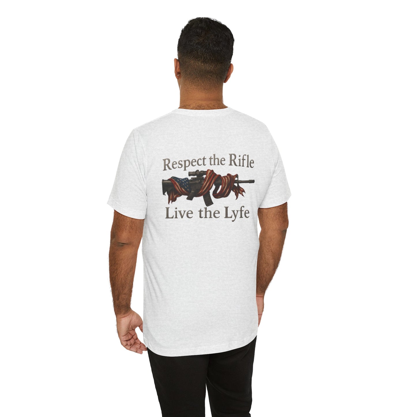 Rifle Lyfe Unisex Tee, Patriotic Flag Shirt, American Pride Clothing, 2nd Amendment Apparel, Gun Rights Merch.