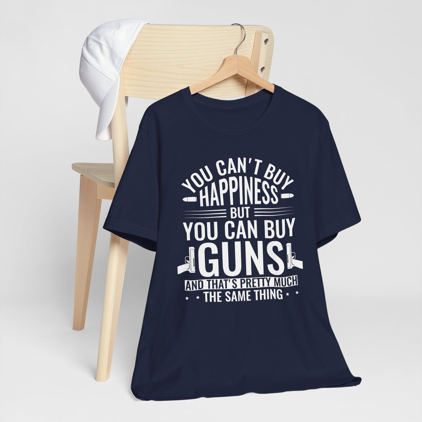 Gun Rights T-Shirt — "You Can't Buy Happiness But You Can Buy Guns" Graphic Tee
