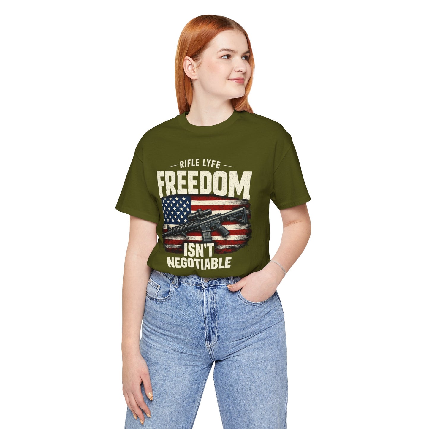 Freedom Is not Negotiable Shirt Patriotic Gun Shirt 2nd Amendment Shirt American Flag Shirt Tactical Shirt Pro Gun Tee Gift for Men