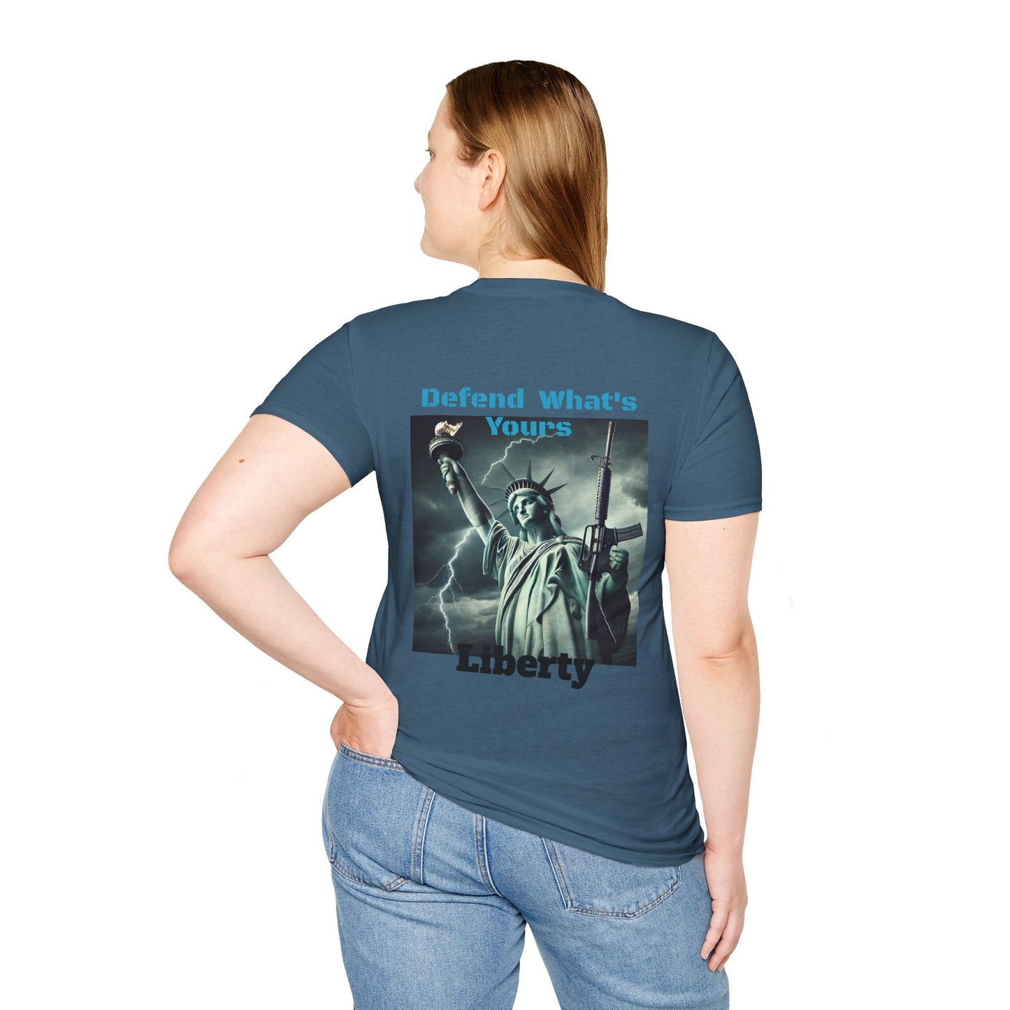 Patriotic Tee, Gun Rights Shirt, Liberty Rifle Top, Independence Day Apparel, American Pride Tshirt