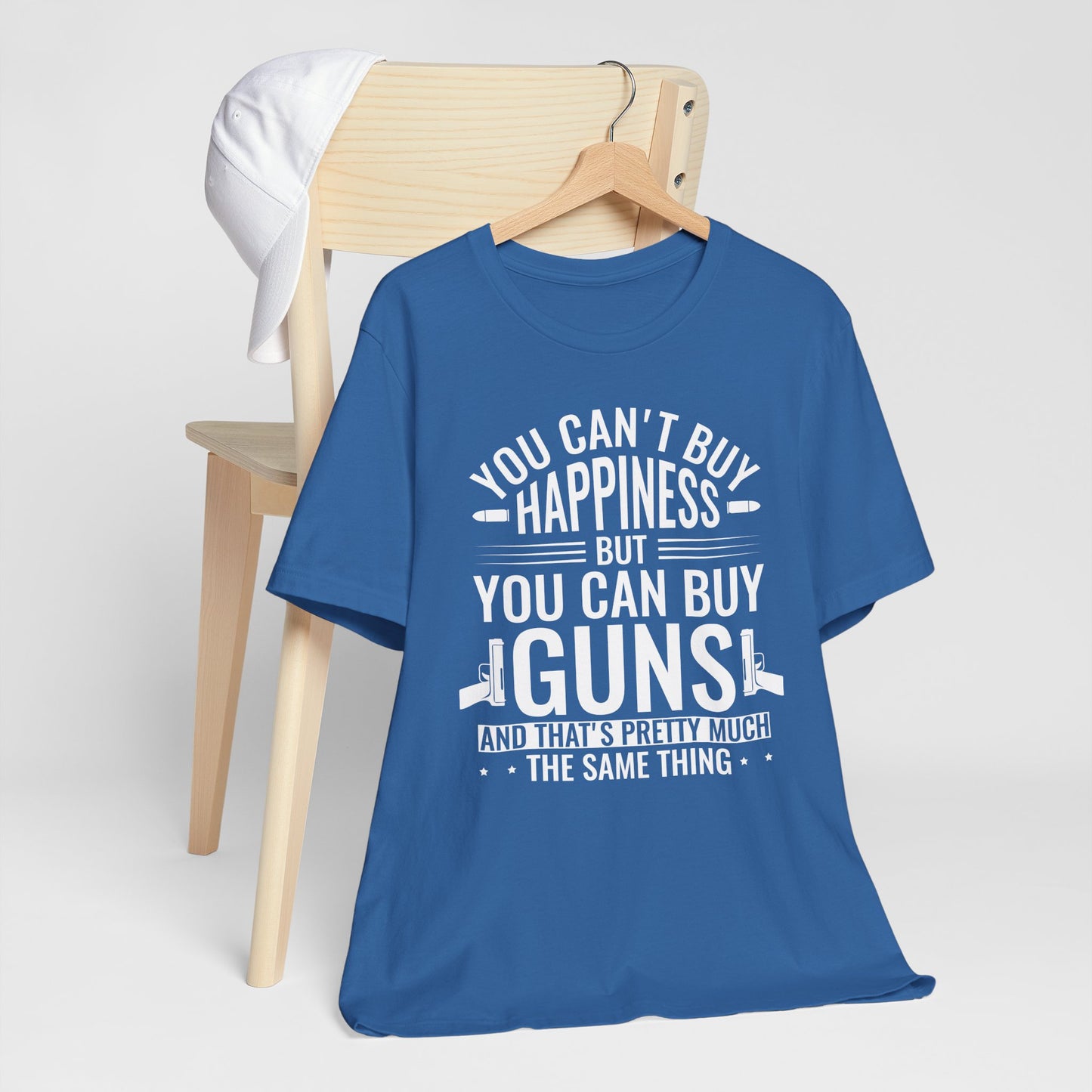 Gun Rights T-Shirt — "You Can't Buy Happiness But You Can Buy Guns" Graphic Tee