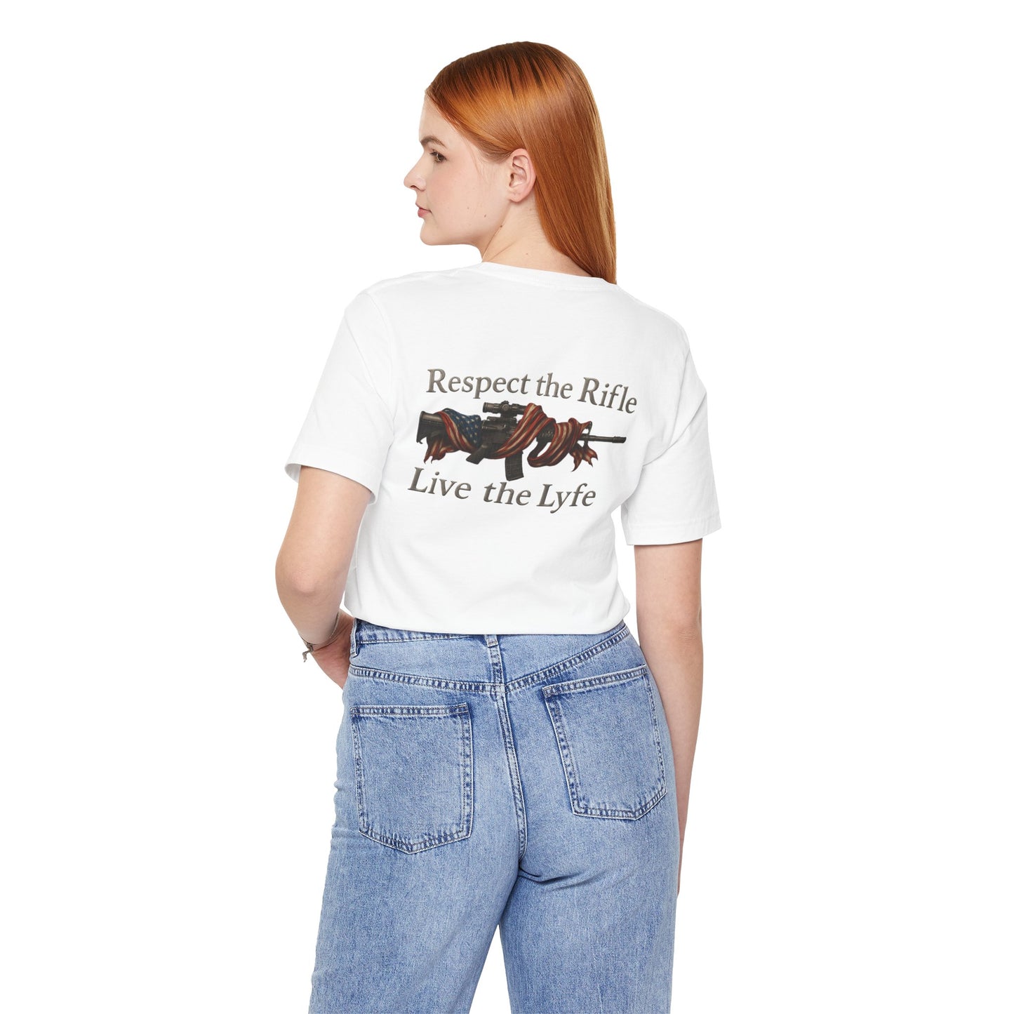 Rifle Lyfe Unisex Tee, Patriotic Flag Shirt, American Pride Clothing, 2nd Amendment Apparel, Gun Rights Merch.