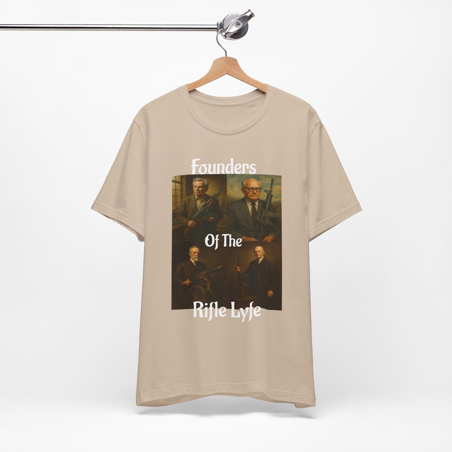 Founders of the Rifle Lyfe T-Shirt – Tactical Gun History Shirt for 2A Supporters, Military Gun Collectors & Patriotic Rifle Fans