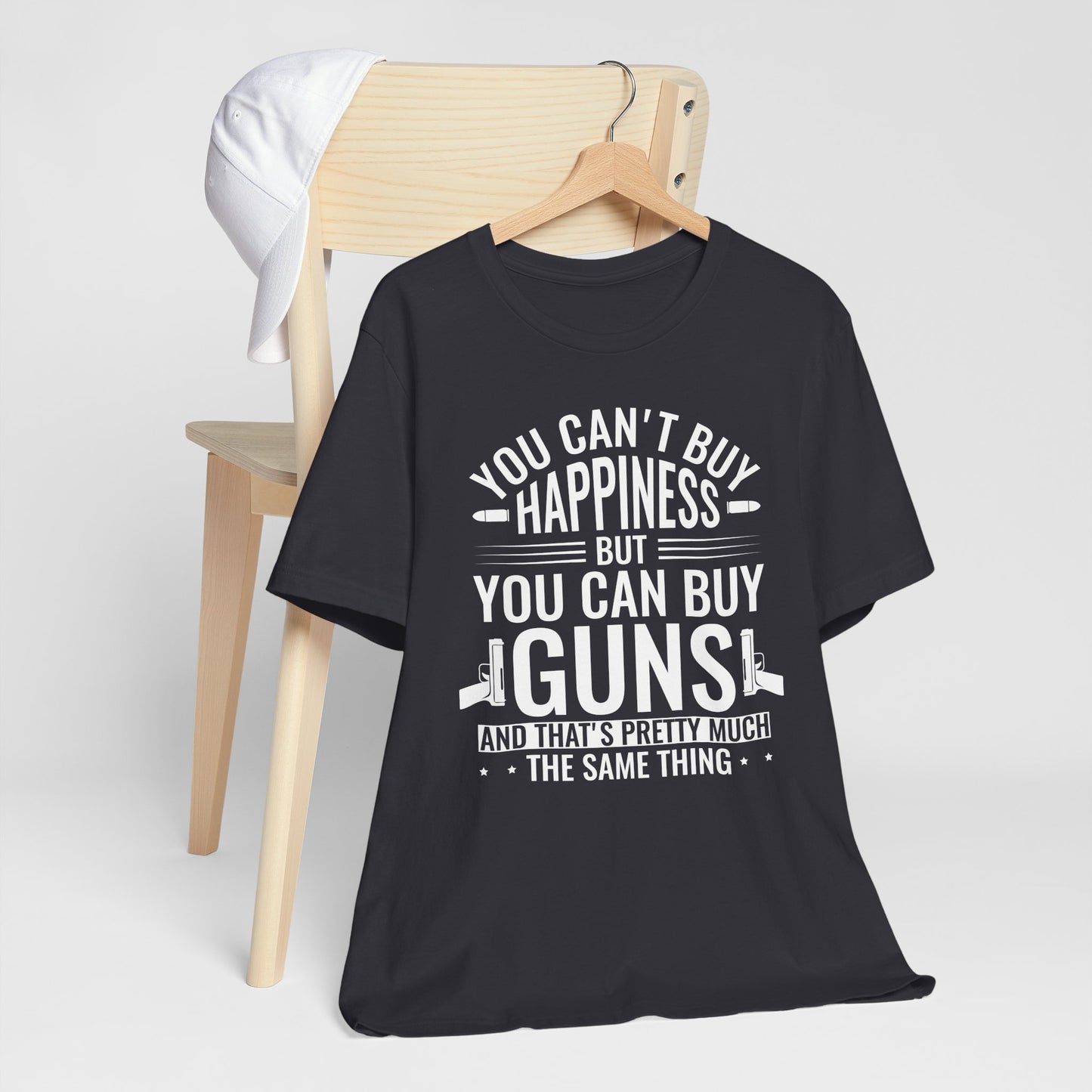 Gun Rights T-Shirt — "You Can't Buy Happiness But You Can Buy Guns" Graphic Tee