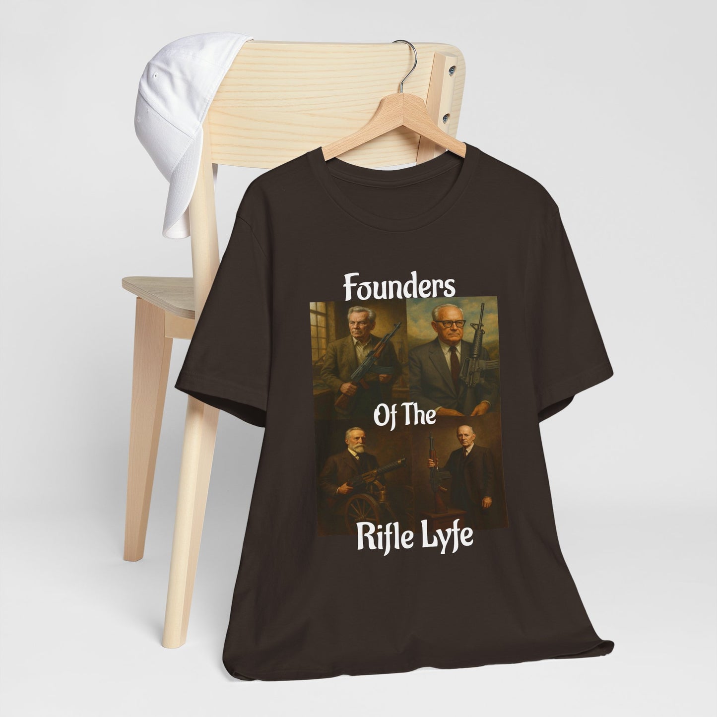 Founders of the Rifle Lyfe T-Shirt – Tactical Gun History Shirt for 2A Supporters, Military Gun Collectors & Patriotic Rifle Fans