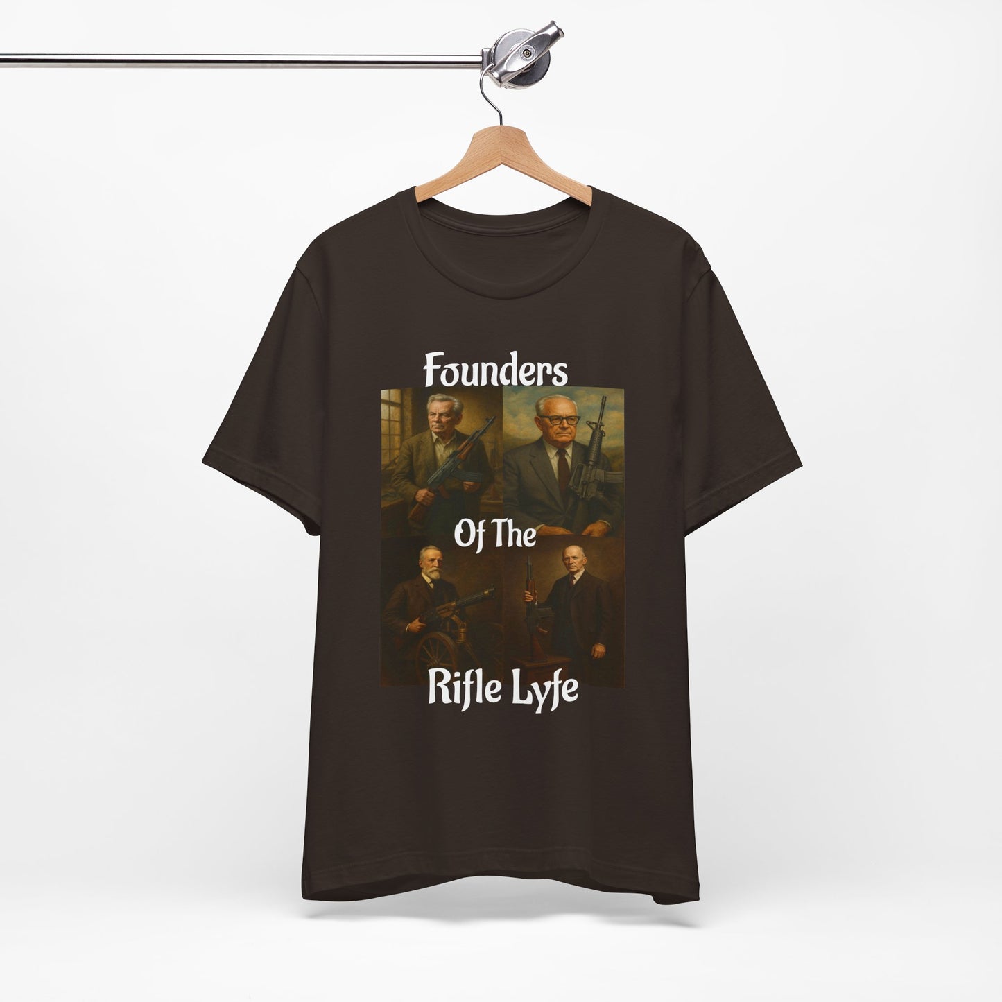 Founders of the Rifle Lyfe T-Shirt – Tactical Gun History Shirt for 2A Supporters, Military Gun Collectors & Patriotic Rifle Fans
